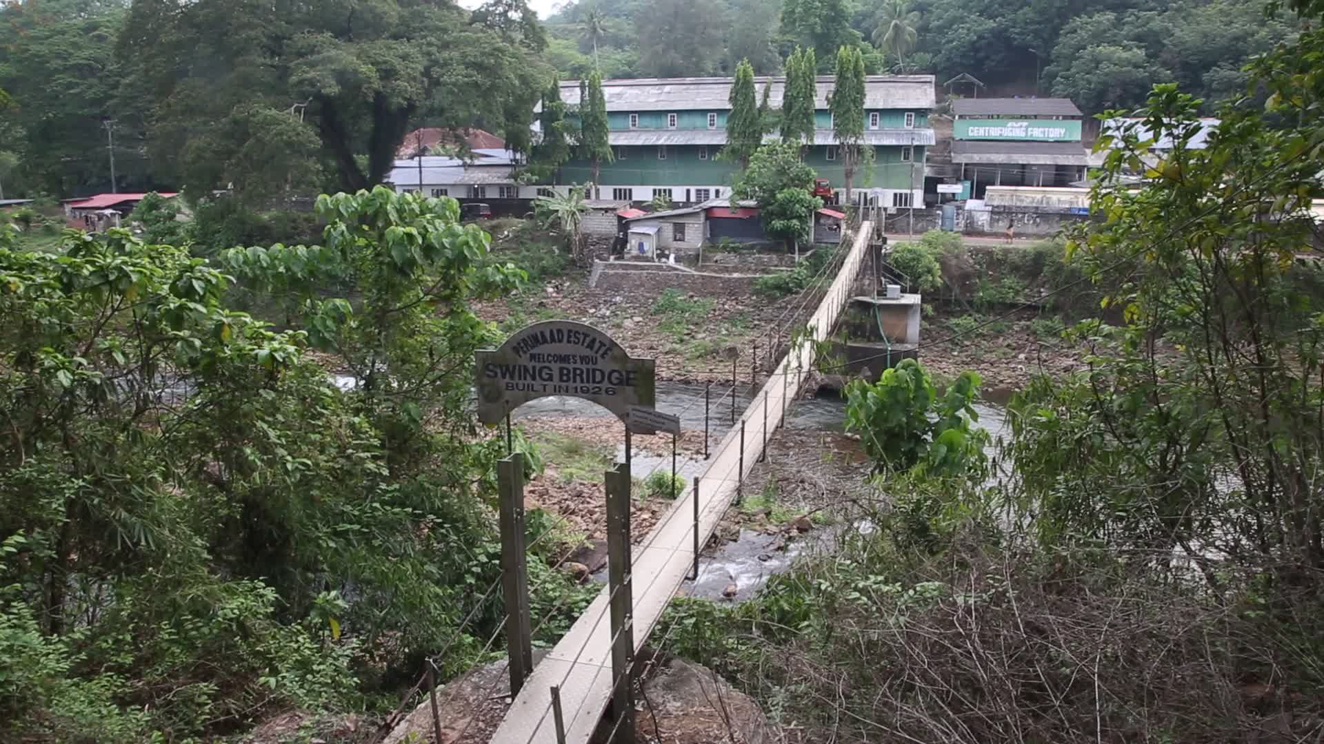 Swing bridge built in 1926 spanning the Kakkattar River