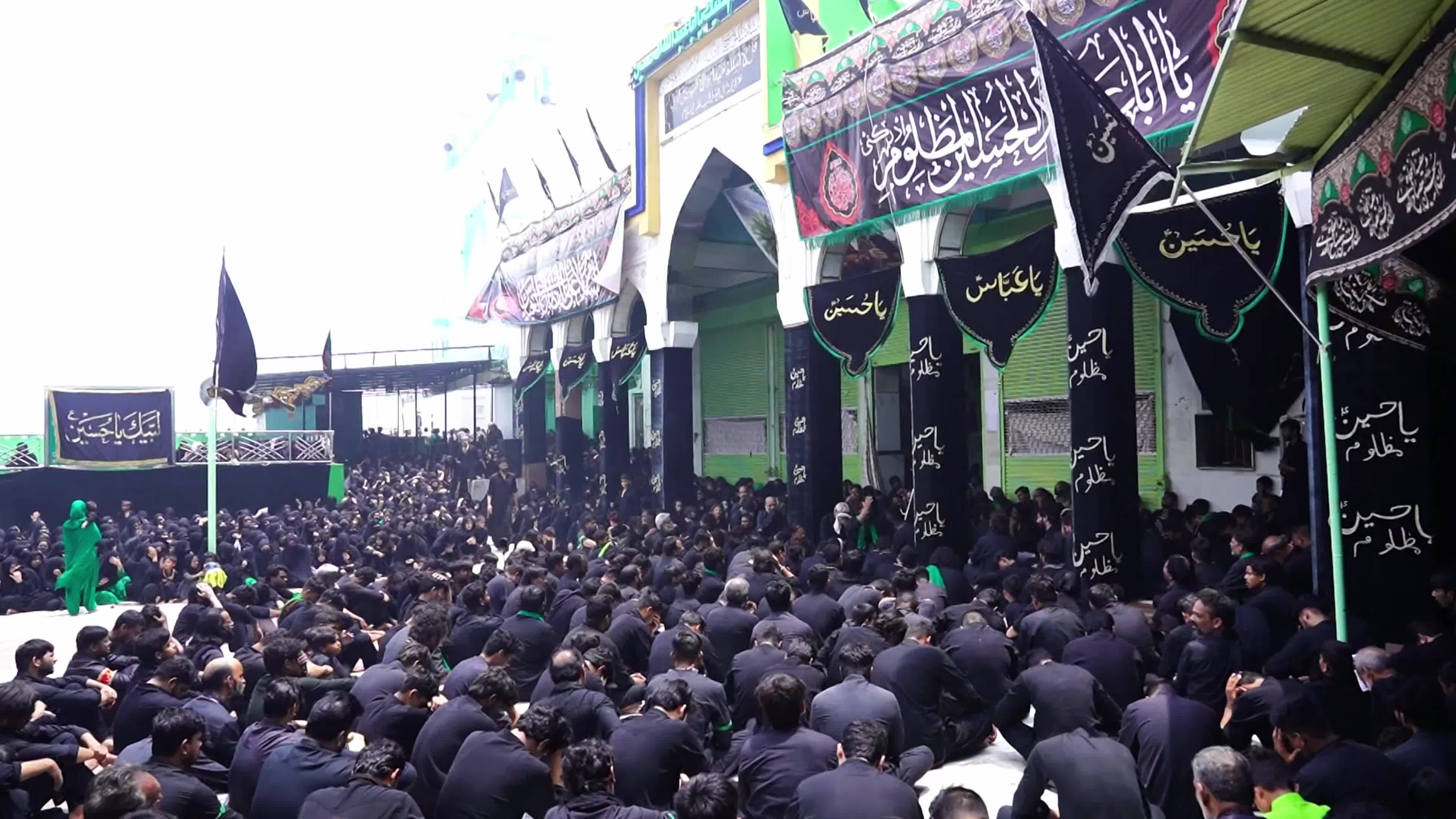 Shiite Muslim mourners flagellate themselves on the tenth day of Ashura during the Islamic month of Muharram