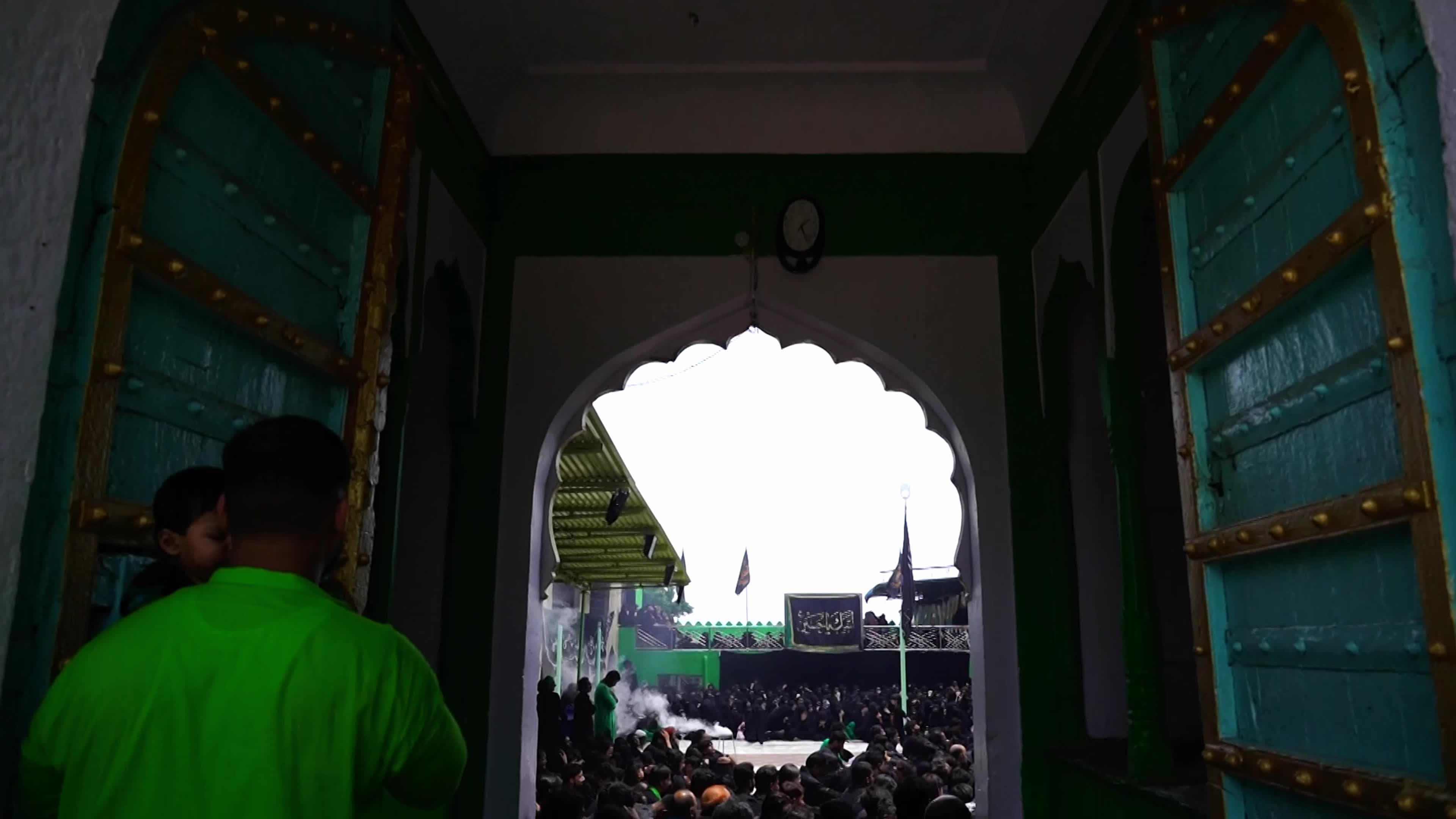 Shiite Muslim mourners flagellate themselves on the tenth day of Ashura during the Islamic month of Muharram