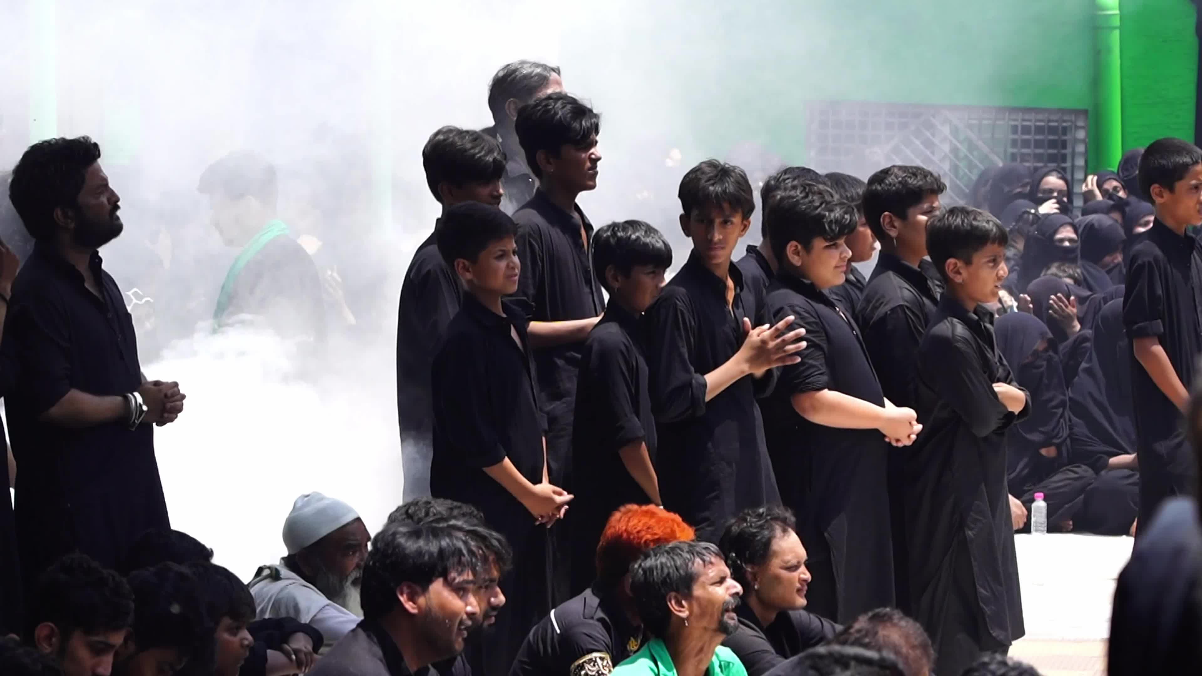Shiite Muslim mourners flagellate themselves on the tenth day of Ashura during the Islamic month of Muharram