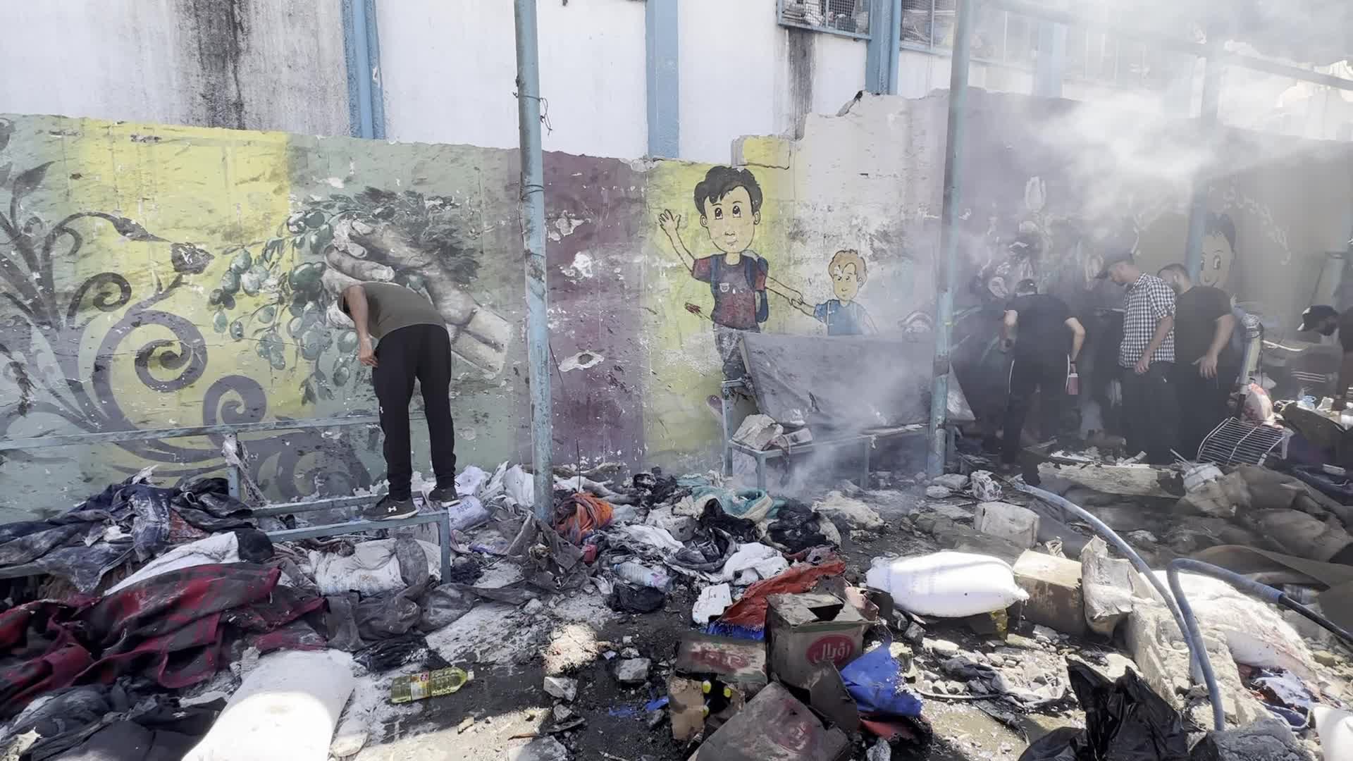 UN-run Al-Razi School Hit By Israeli Airstrike