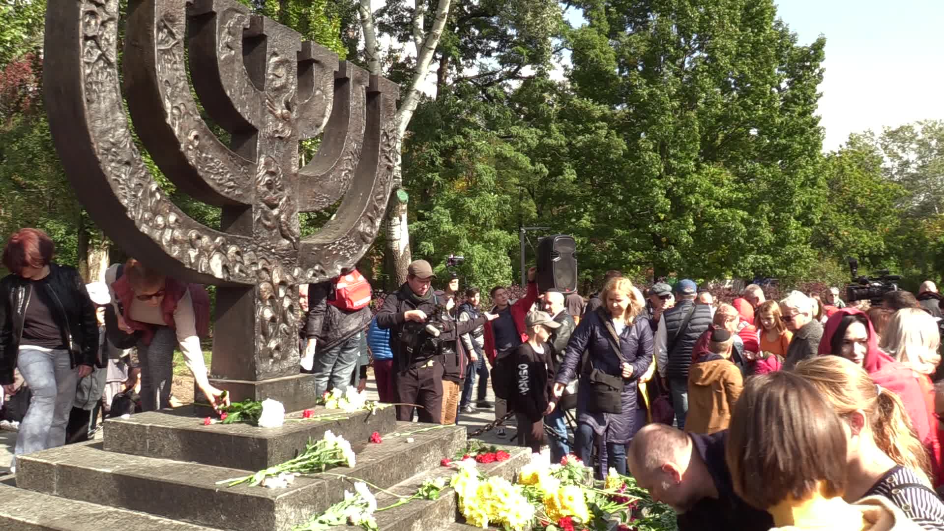 Mourning ceremony at the Babiy Yar ravine in Kiev
