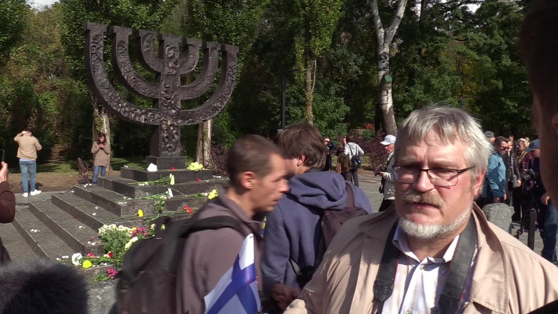 Mourning ceremony at the Babiy Yar ravine in Kiev