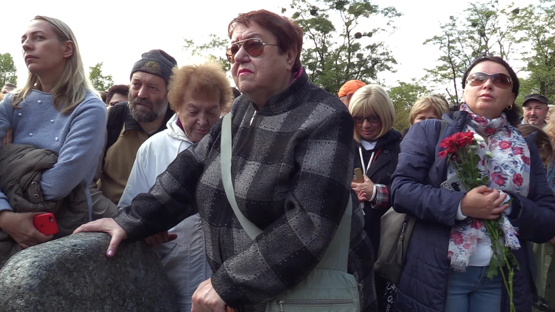 Mourning ceremony at the Babiy Yar ravine in Kiev