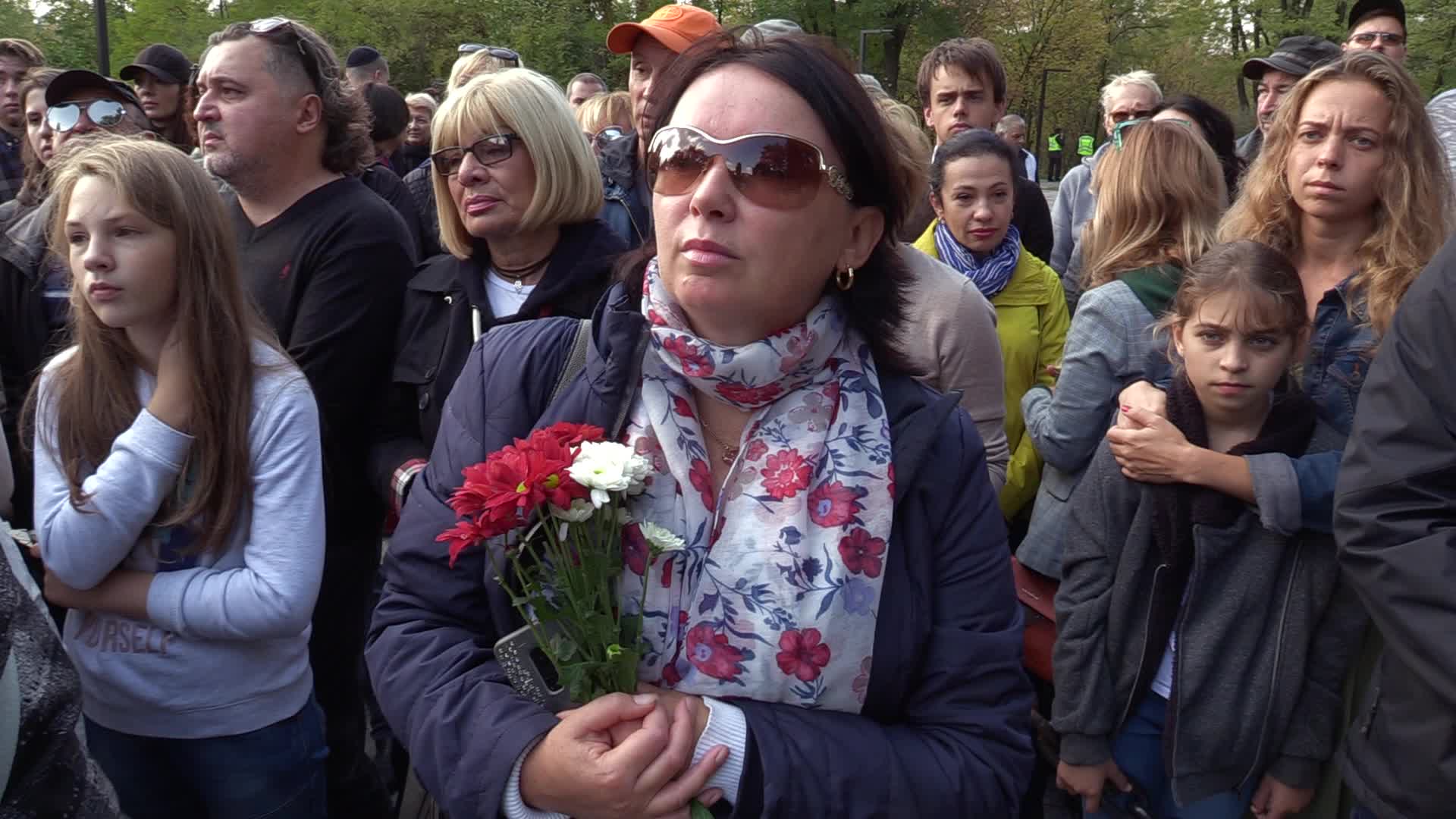 Mourning ceremony at the Babiy Yar ravine in Kiev