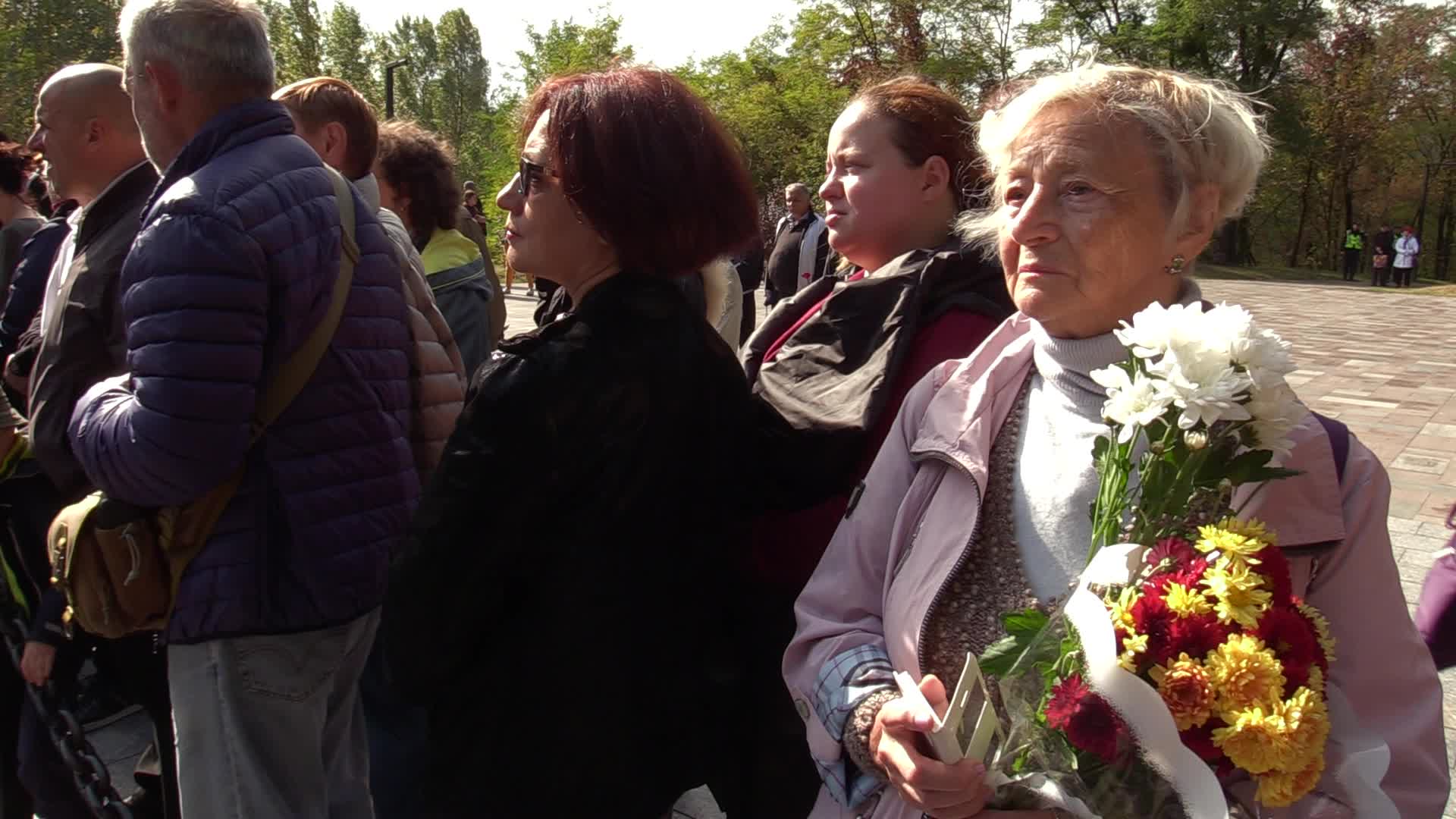 Mourning ceremony at the Babiy Yar ravine in Kiev