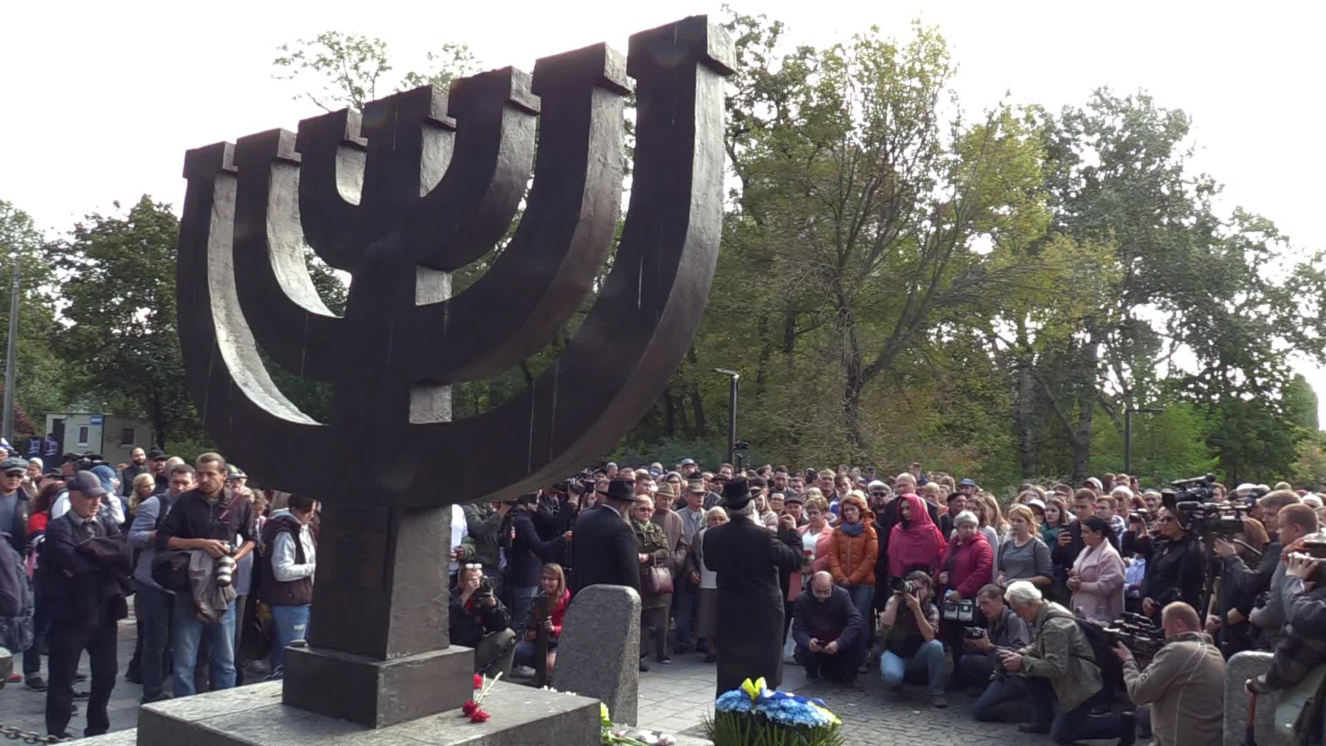 Mourning ceremony at the Babiy Yar ravine in Kiev