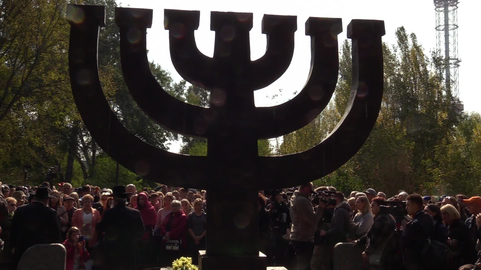 Mourning ceremony at the Babiy Yar ravine in Kiev