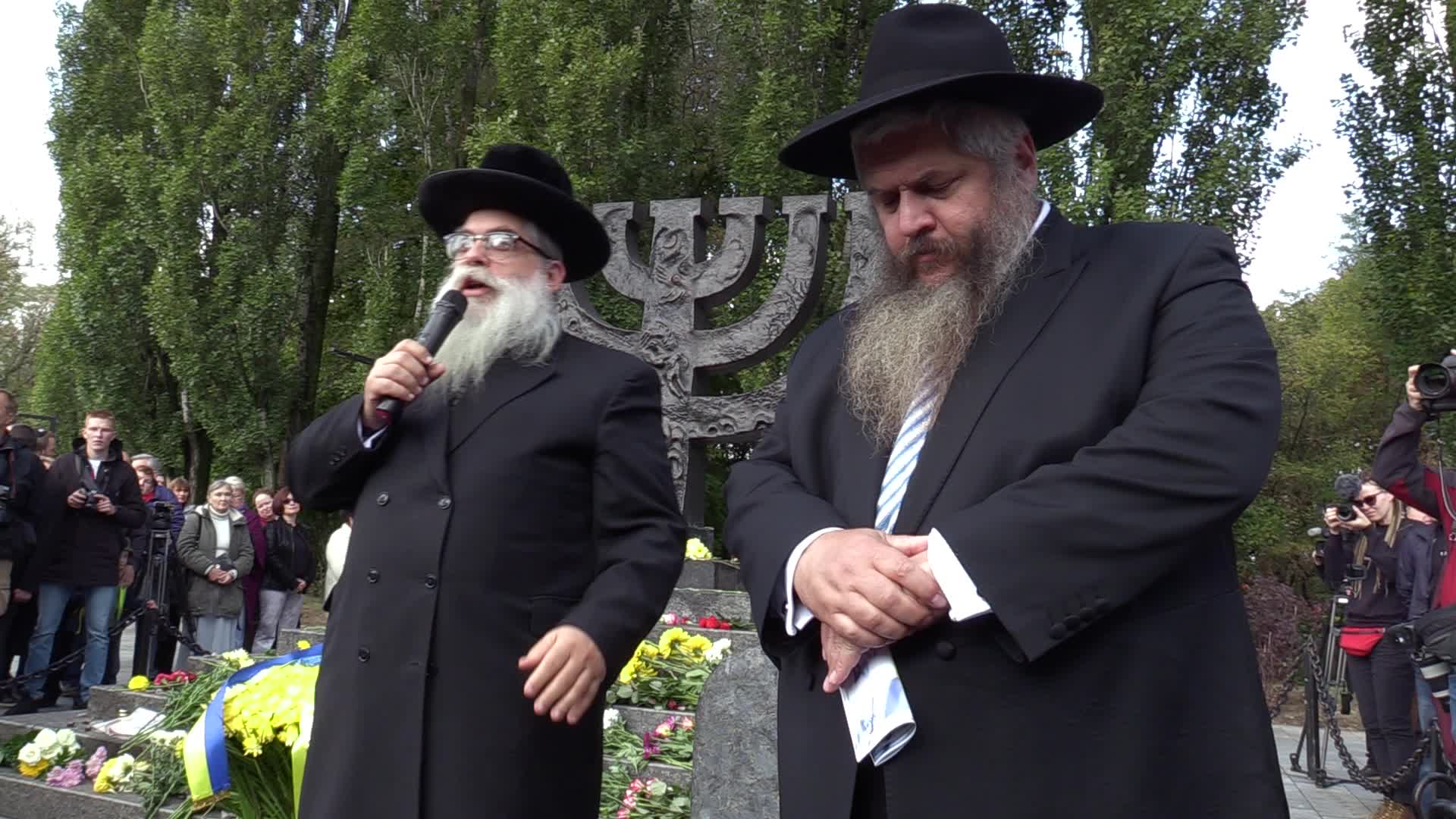 Mourning ceremony at the Babiy Yar ravine in Kiev