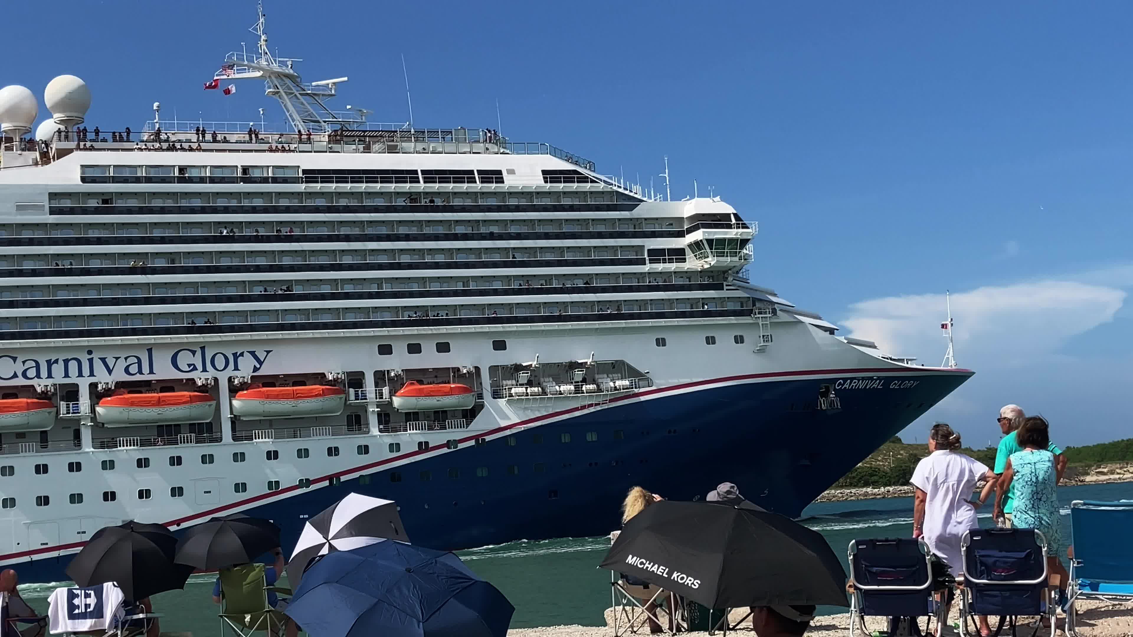 Carnival's Glory Departs Port Canaveral, Florida