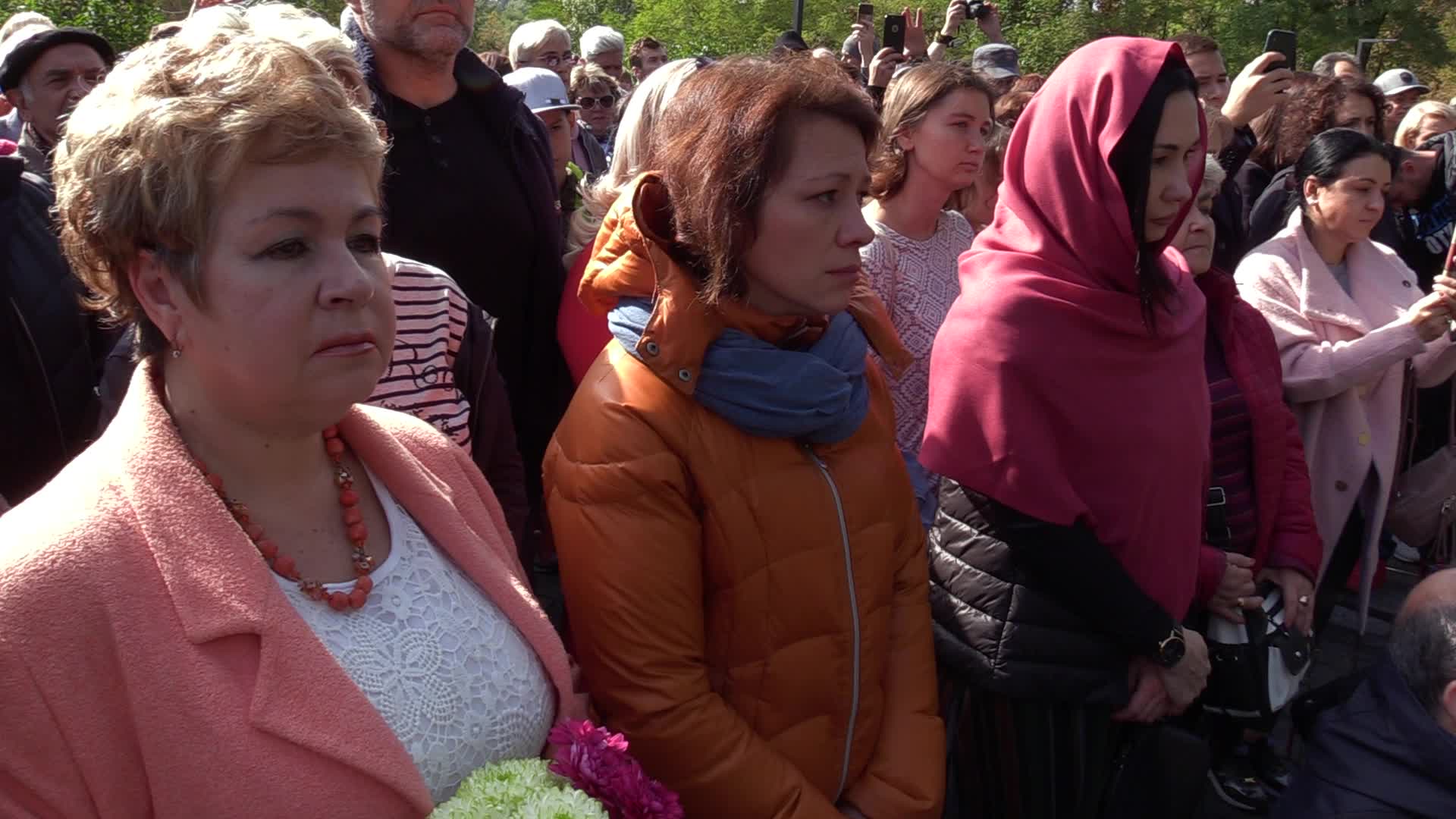 Mourning ceremony at the Babiy Yar ravine in Kiev