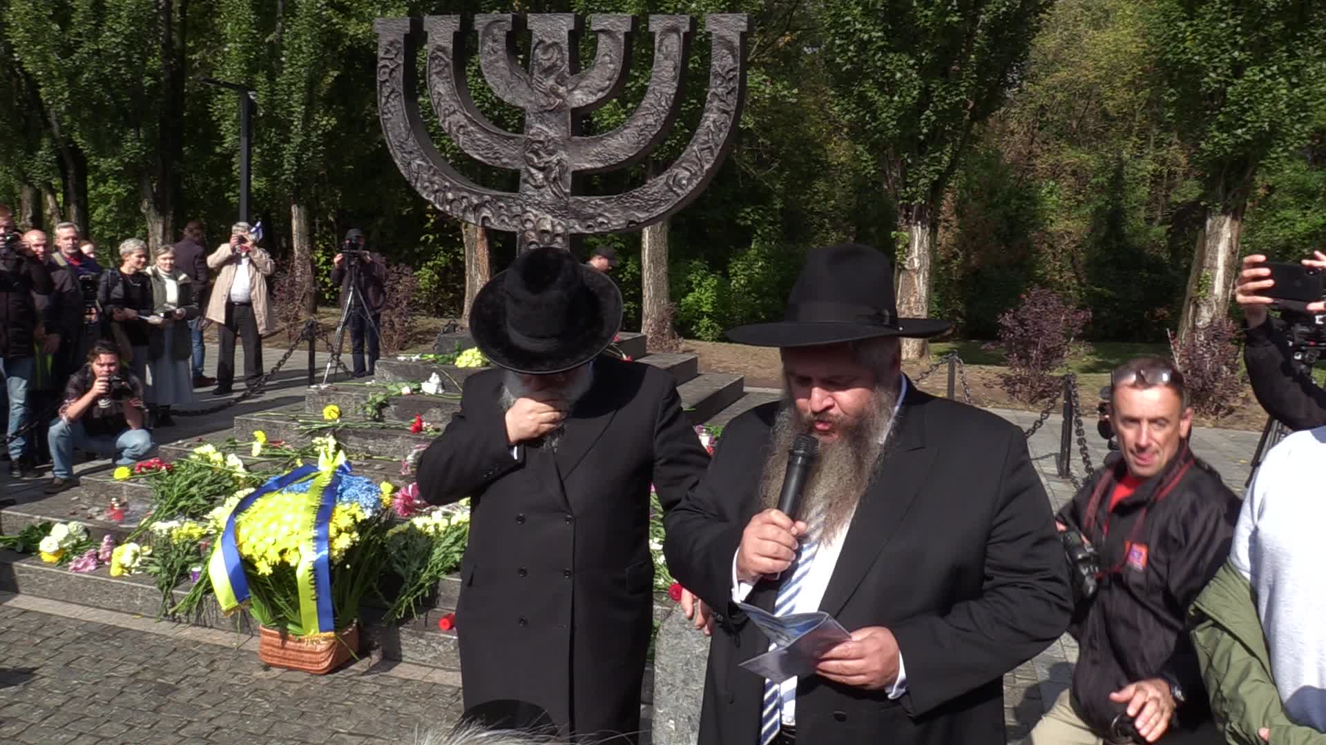 Mourning ceremony at the Babiy Yar ravine in Kiev