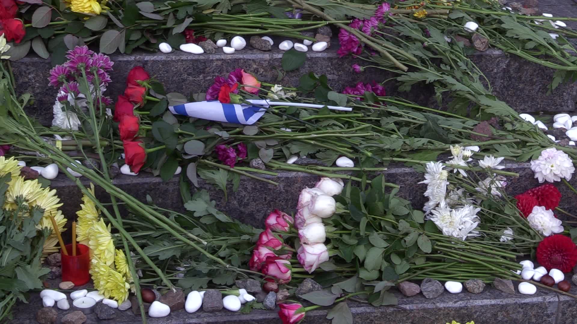 Mourning ceremony at the Babiy Yar ravine in Kiev