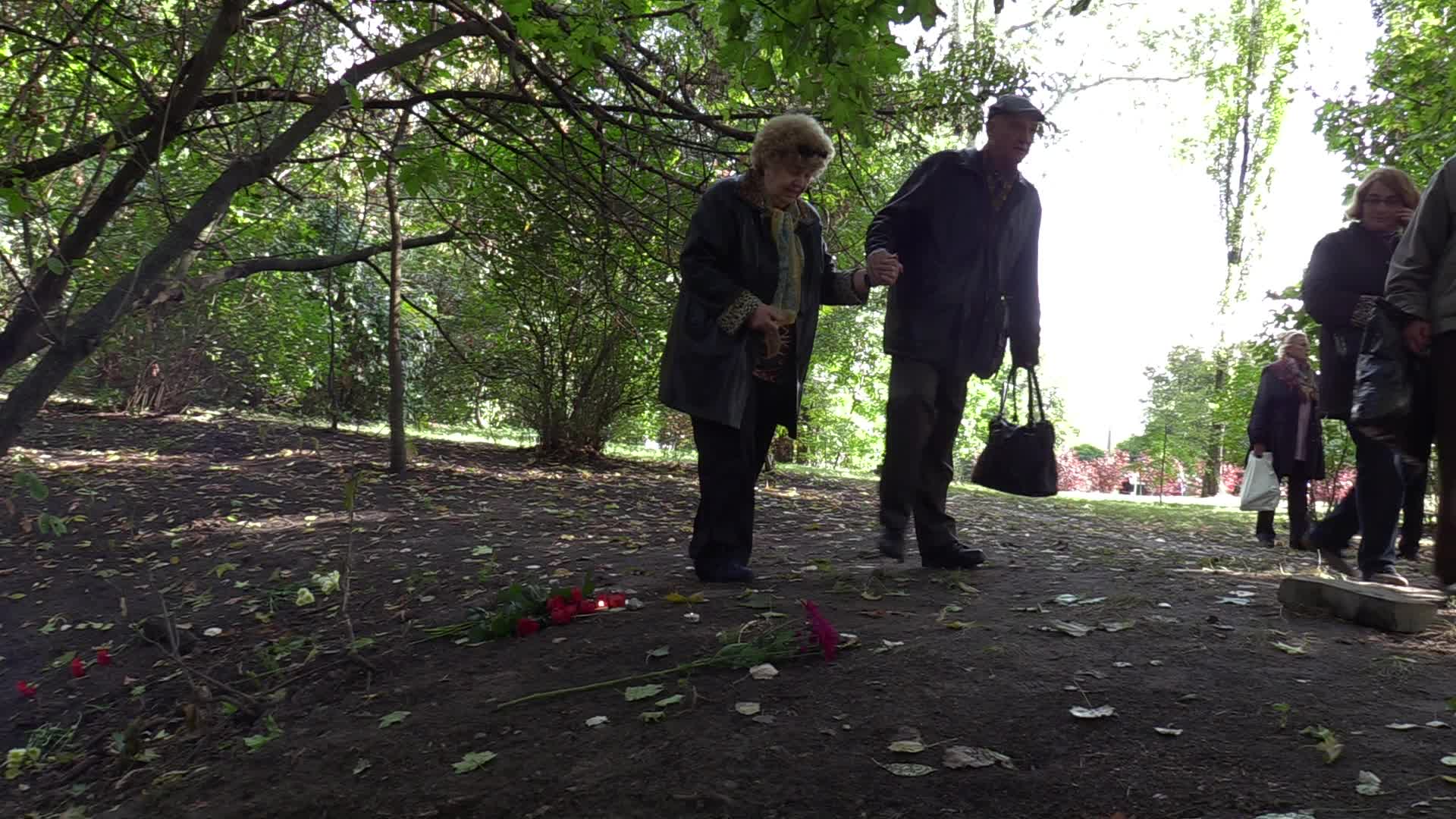 Mourning ceremony at the Babiy Yar ravine in Kiev