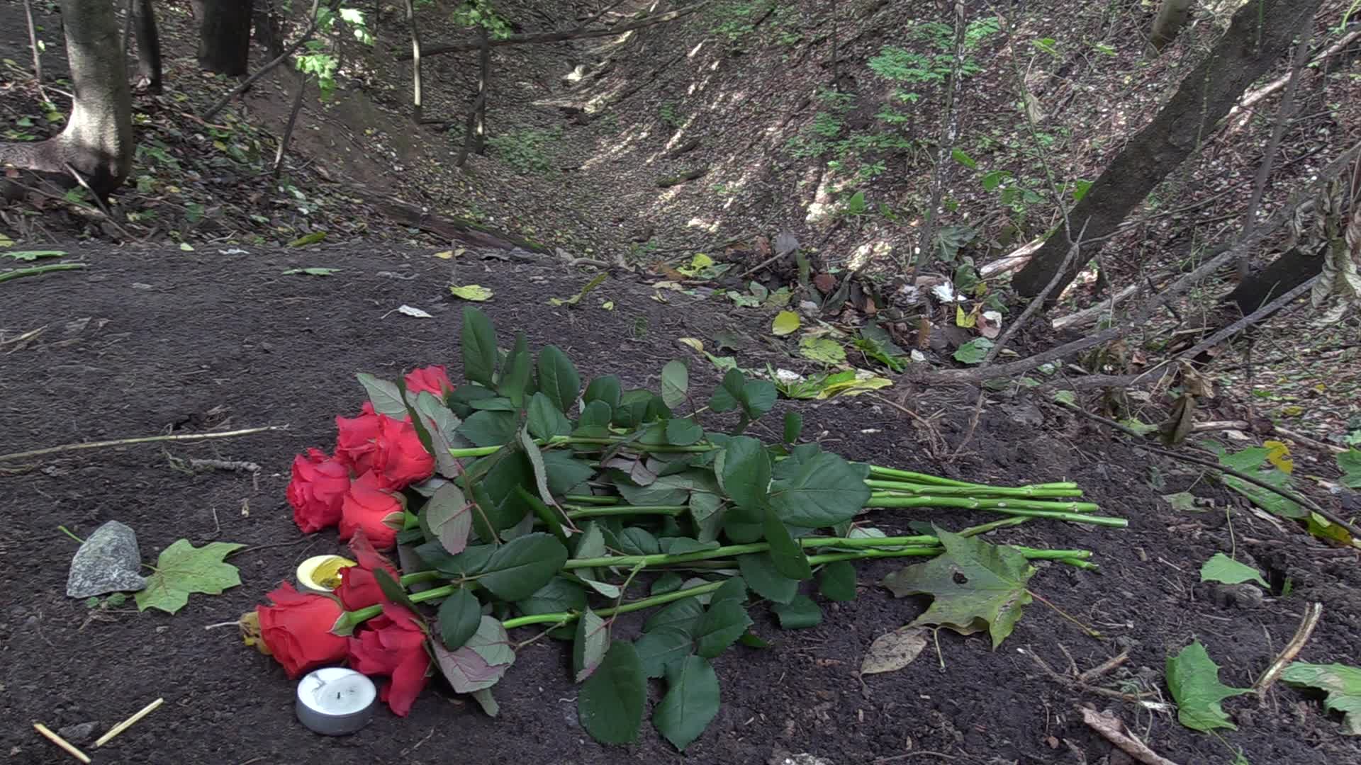 Mourning ceremony at the Babiy Yar ravine in Kiev