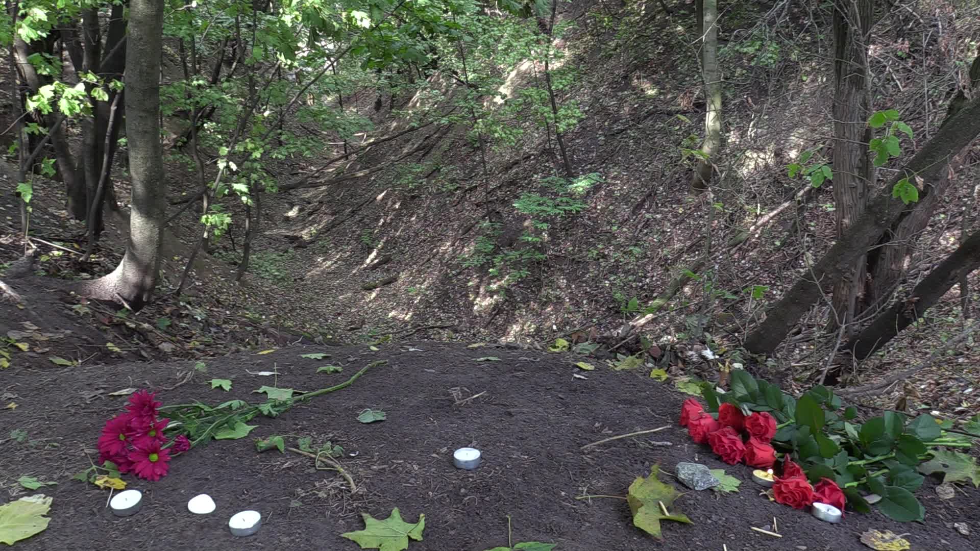 Mourning ceremony at the Babiy Yar ravine in Kiev