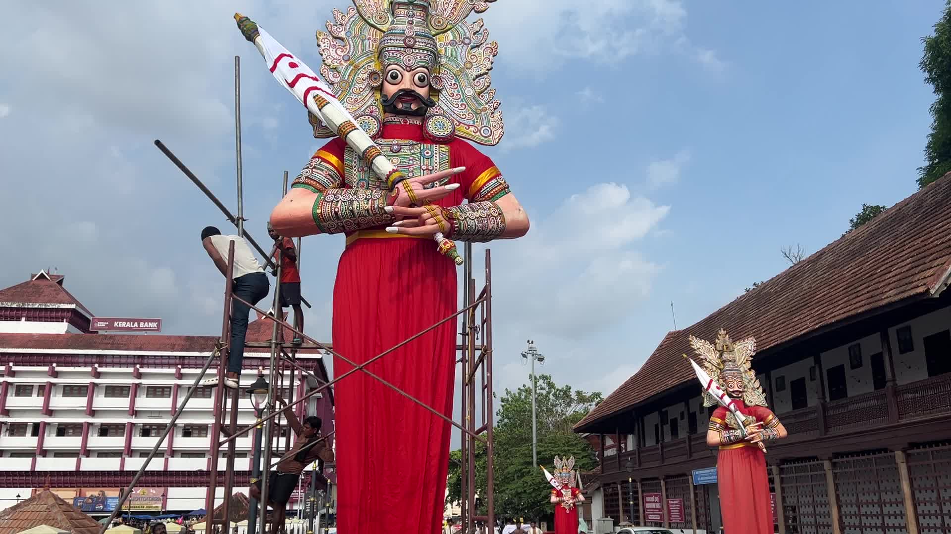 Preparation for the Panguni Utsavam Festival in Thiruvananthapuram