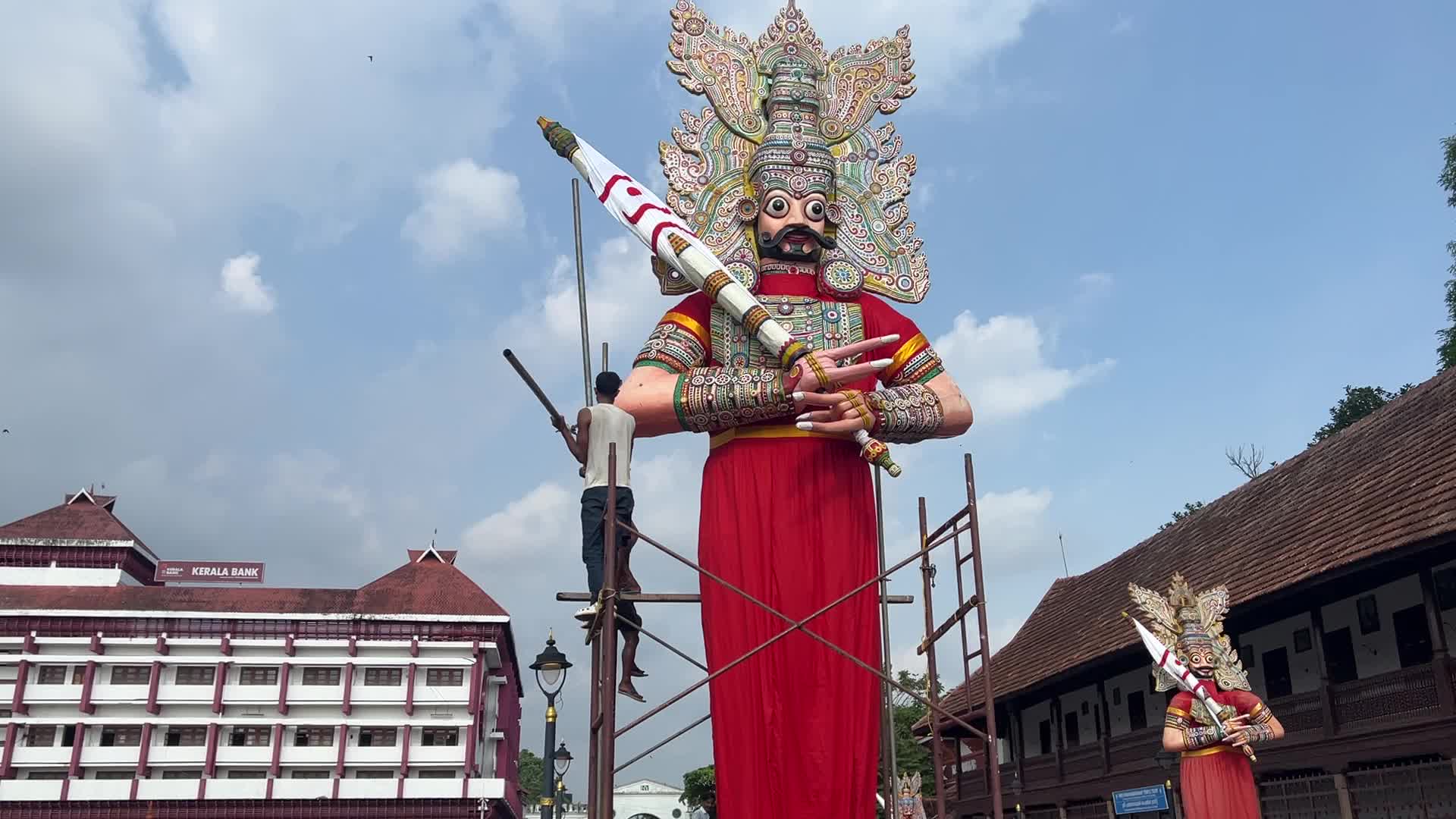 Preparation for the Panguni Utsavam Festival in Thiruvananthapuram