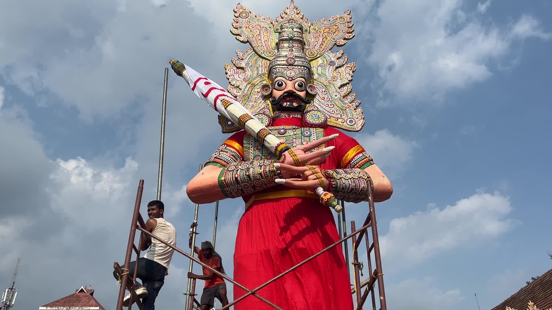 Preparation for the Panguni Utsavam Festival in Thiruvananthapuram