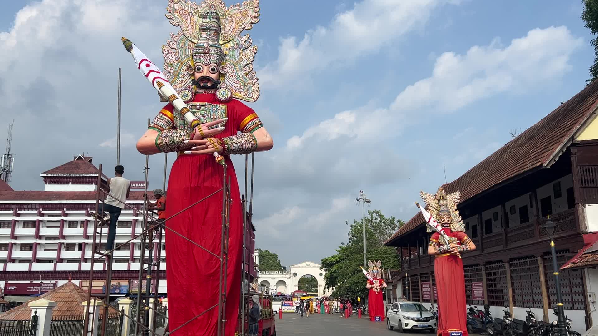 Preparation for the Panguni Utsavam Festival in Thiruvananthapuram