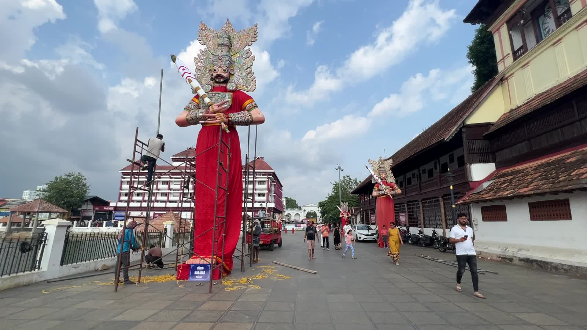 Preparation for the Panguni Utsavam Festival in Thiruvananthapuram