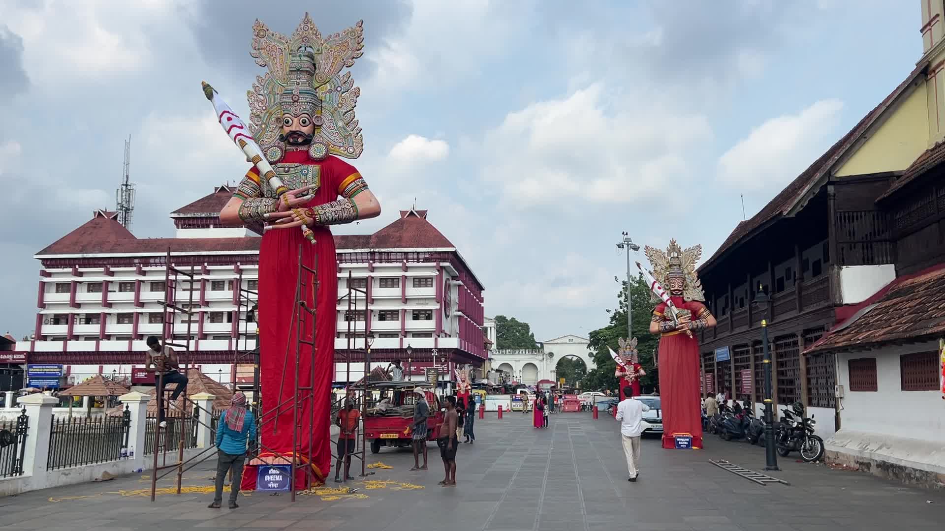 Preparation for the Panguni Utsavam Festival in Thiruvananthapuram