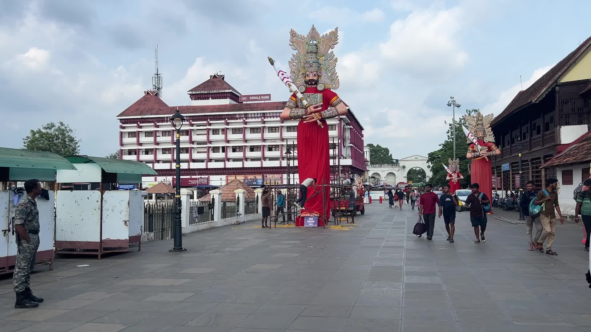 Preparation for the Panguni Utsavam Festival in Thiruvananthapuram