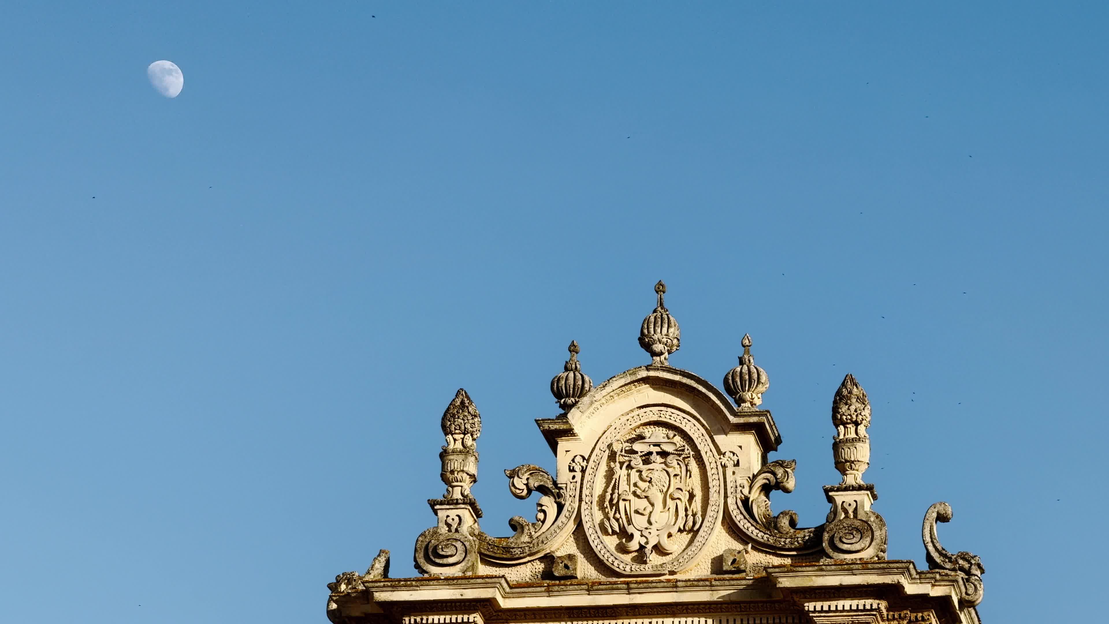 Waxing Gibbous Moon In Lecce, Italy