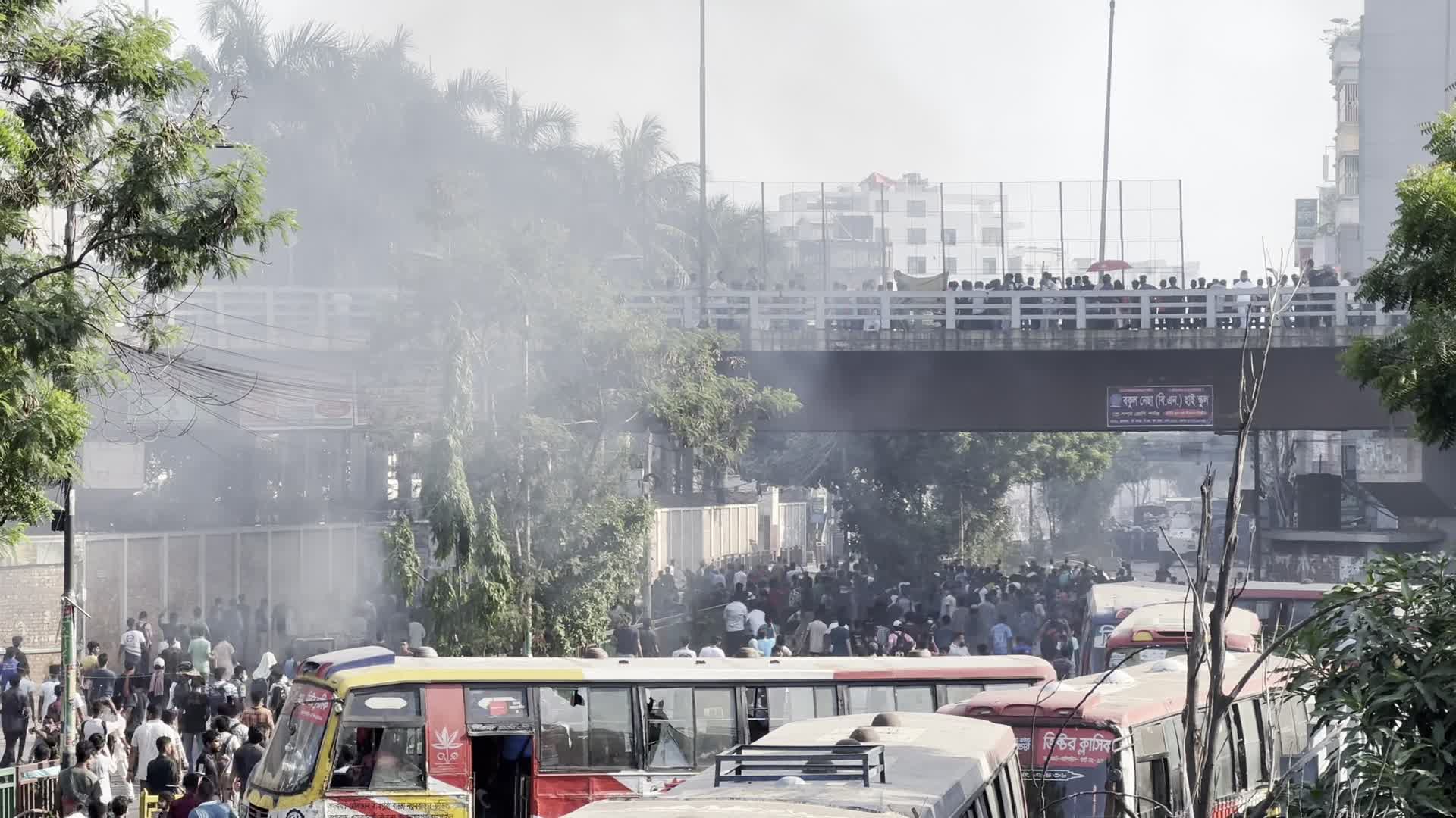 Clash Between Police And Students Demanding Reforms In Quota System