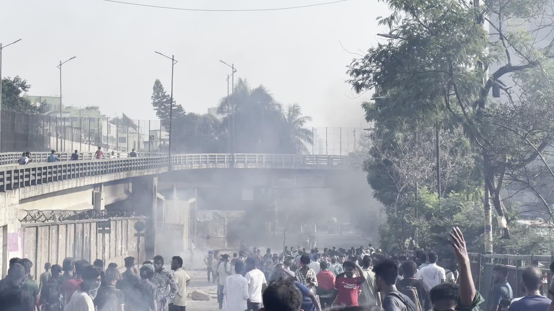 Clash Between Police And Students Demanding Reforms In Quota System