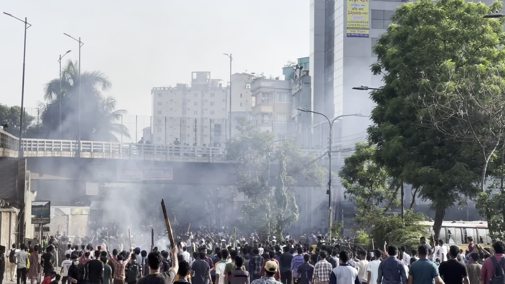 Clash Between Police And Students Demanding Reforms In Quota System