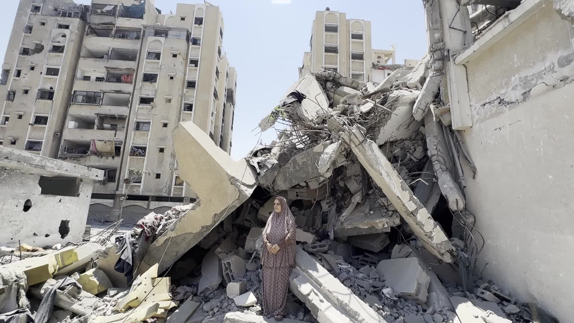 Aftermath of Israeli Airstrike in Gaza, Palestine