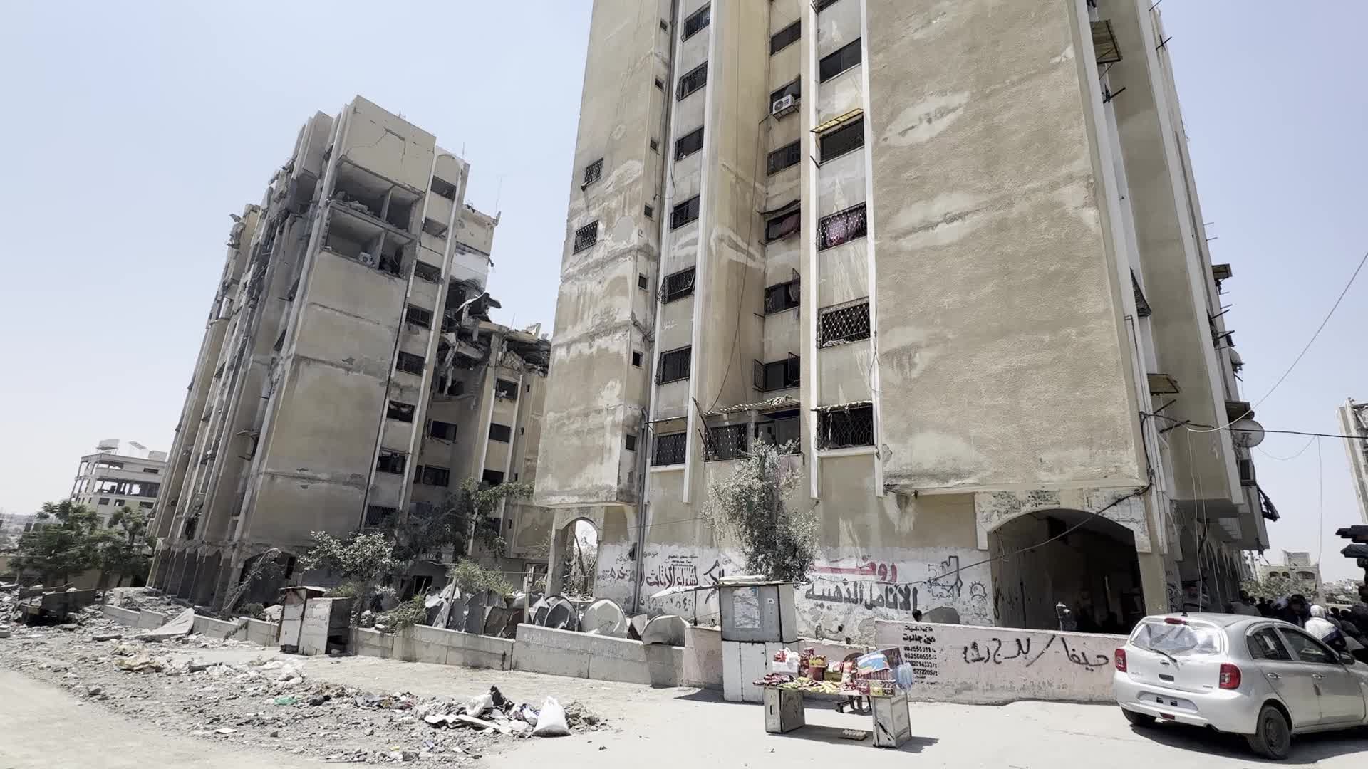 Aftermath of Israeli Airstrike in Gaza, Palestine