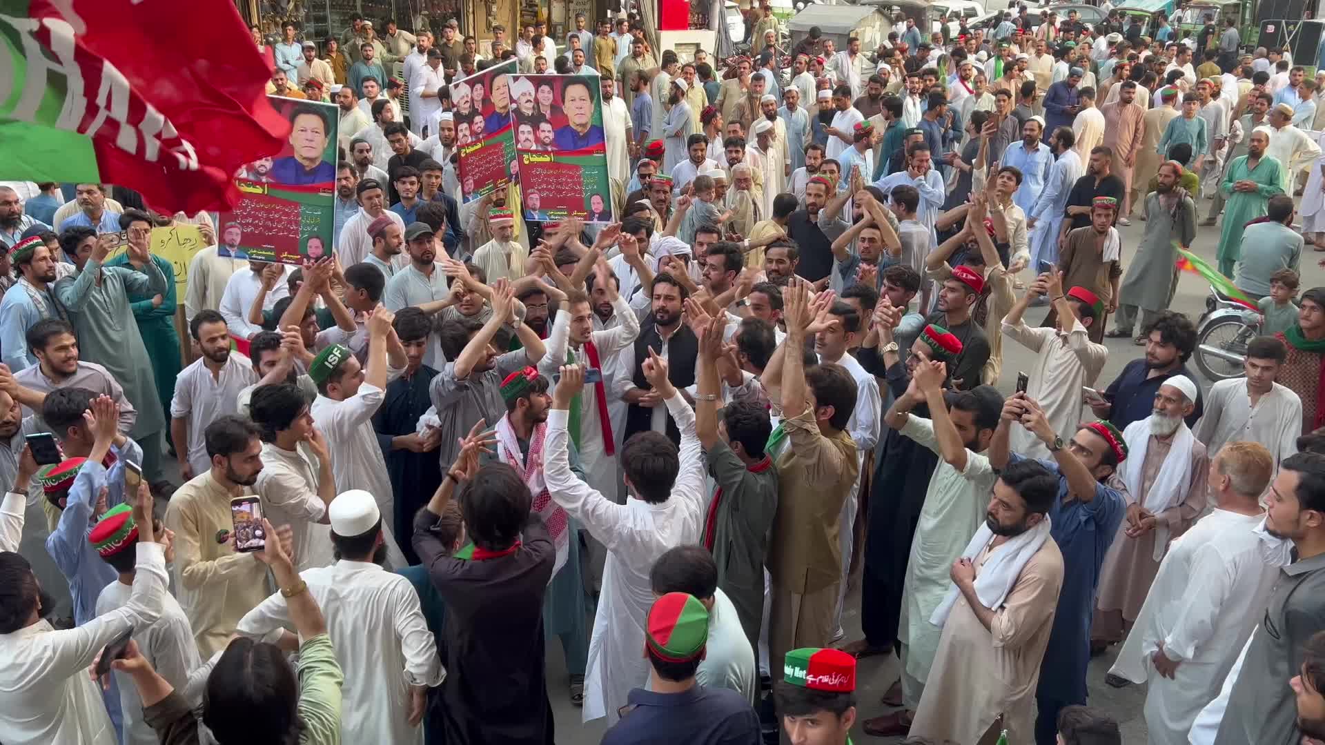 Pakistan's main opposition party supporters stage nationwide protest for Khan's release