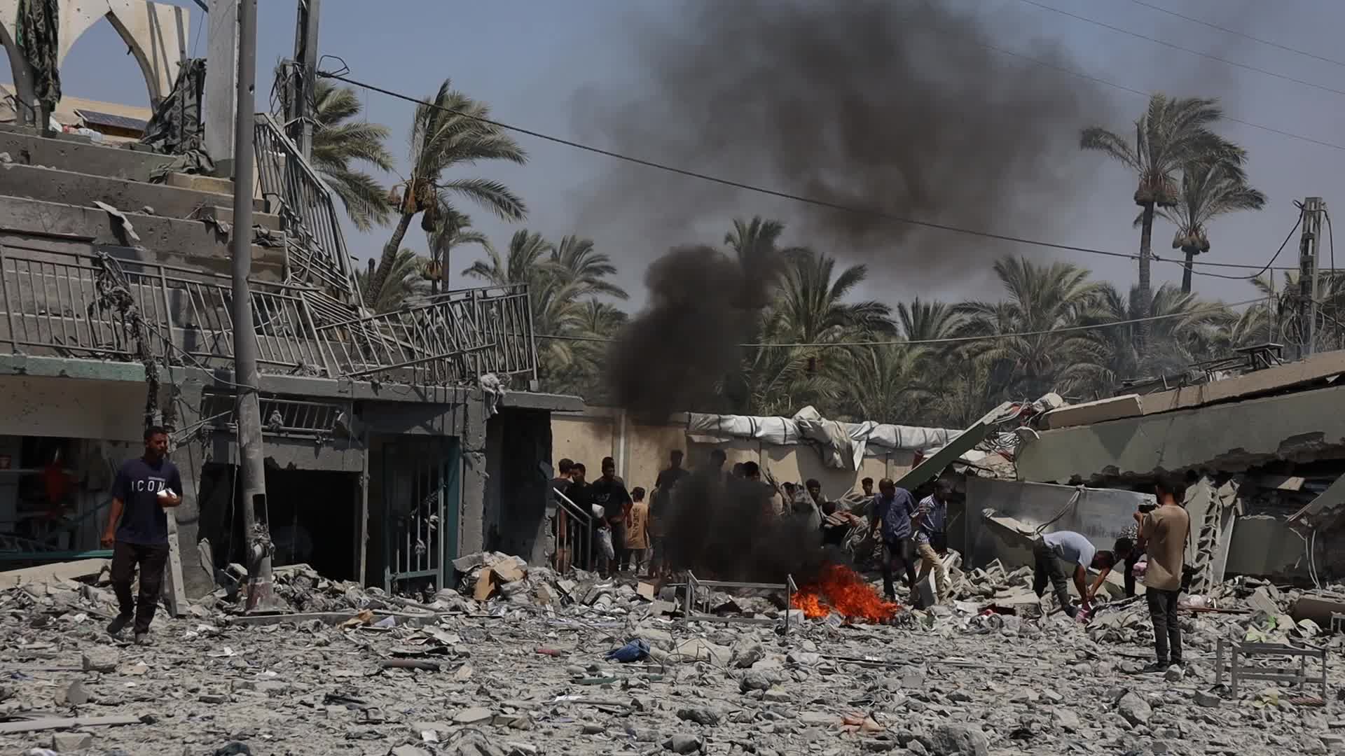 Aftermath of Israeli Airstrike In Gaza, Palestine