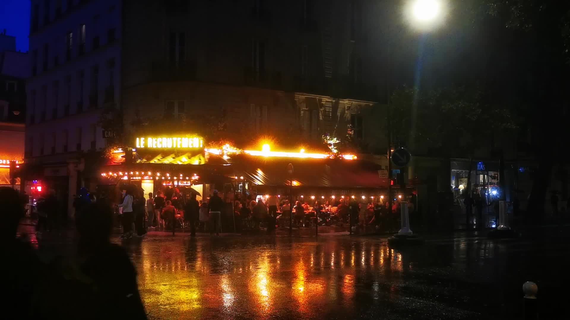 Supporters leave the opening ceremony of the Paris 2024 Olympic Games
