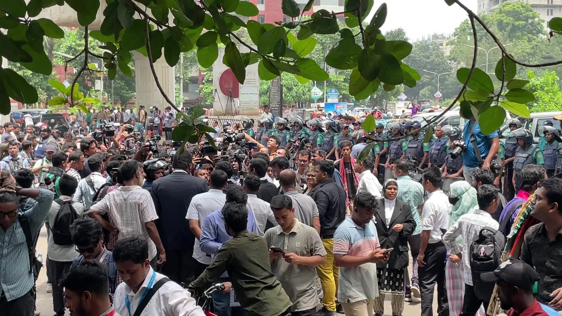 Anti quota protest in Dhaka