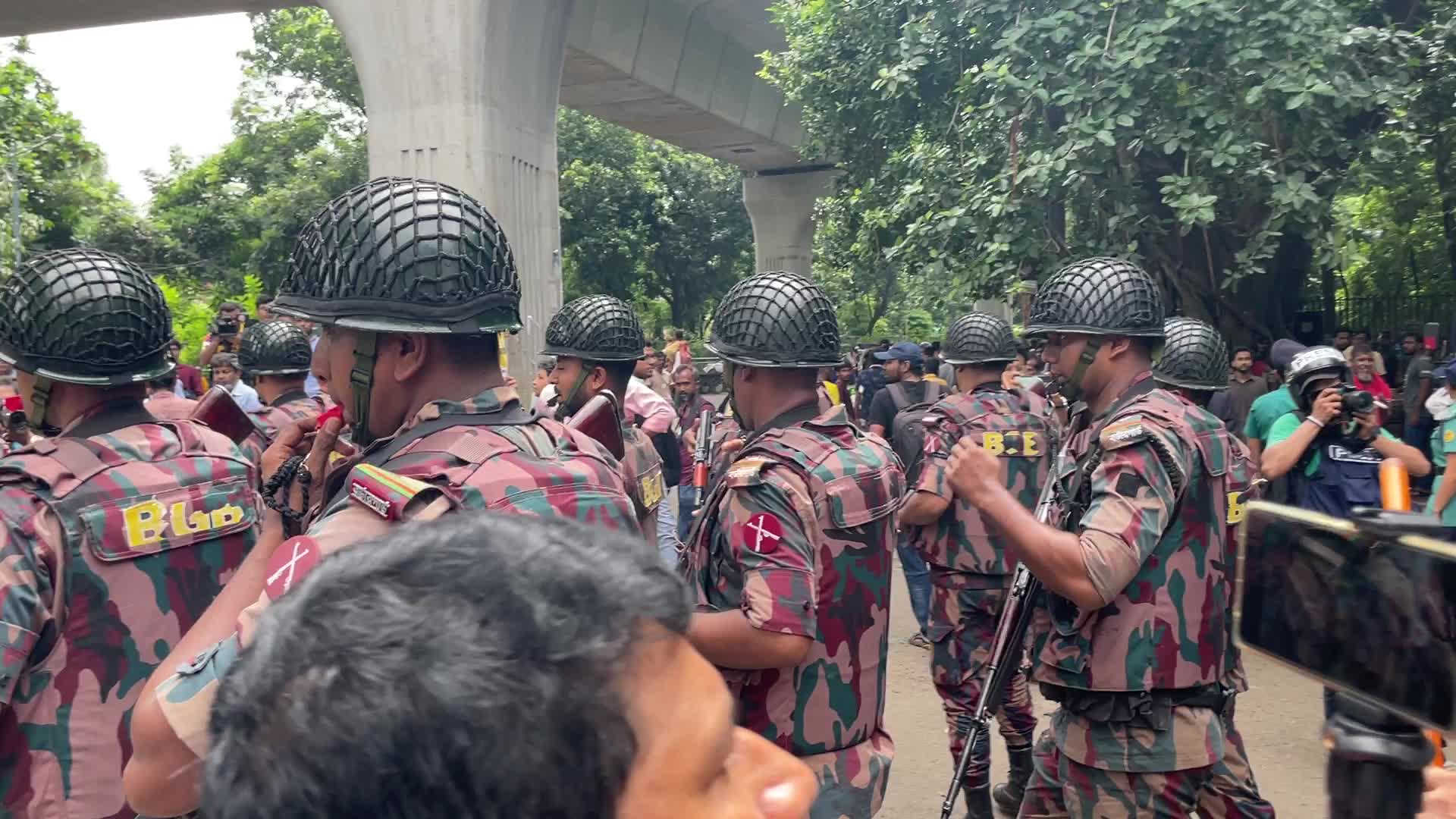 Anti quota protest in Dhaka