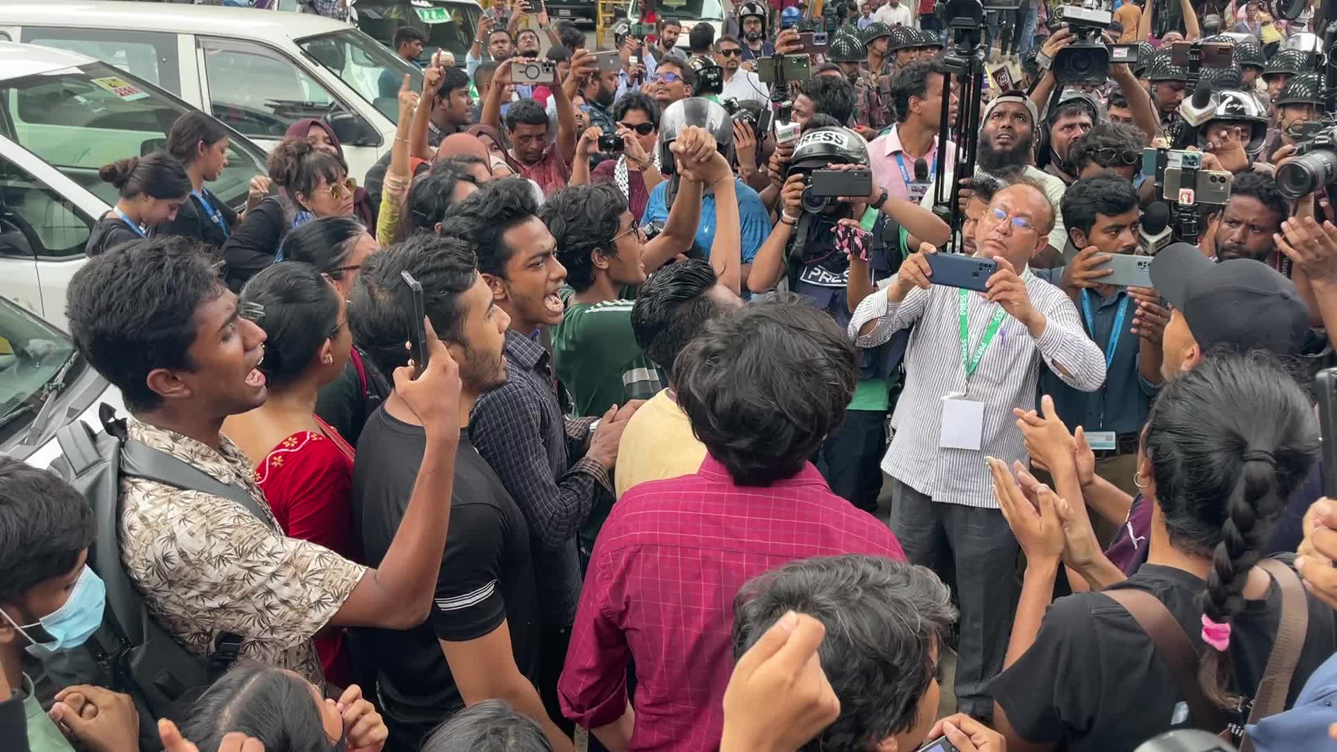 Anti quota protest in Dhaka