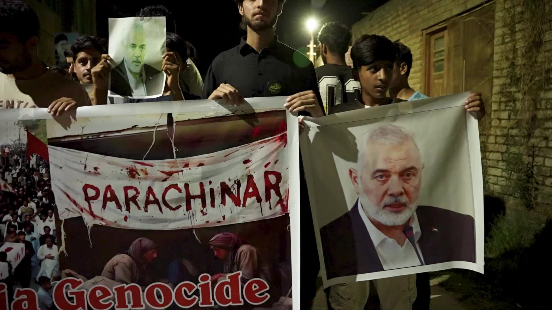 Protests Over Ismail Haniya's Assassination and Targeted Killings in Parachinar's Shia Community in Srinagar, India - 02 Aug 2024