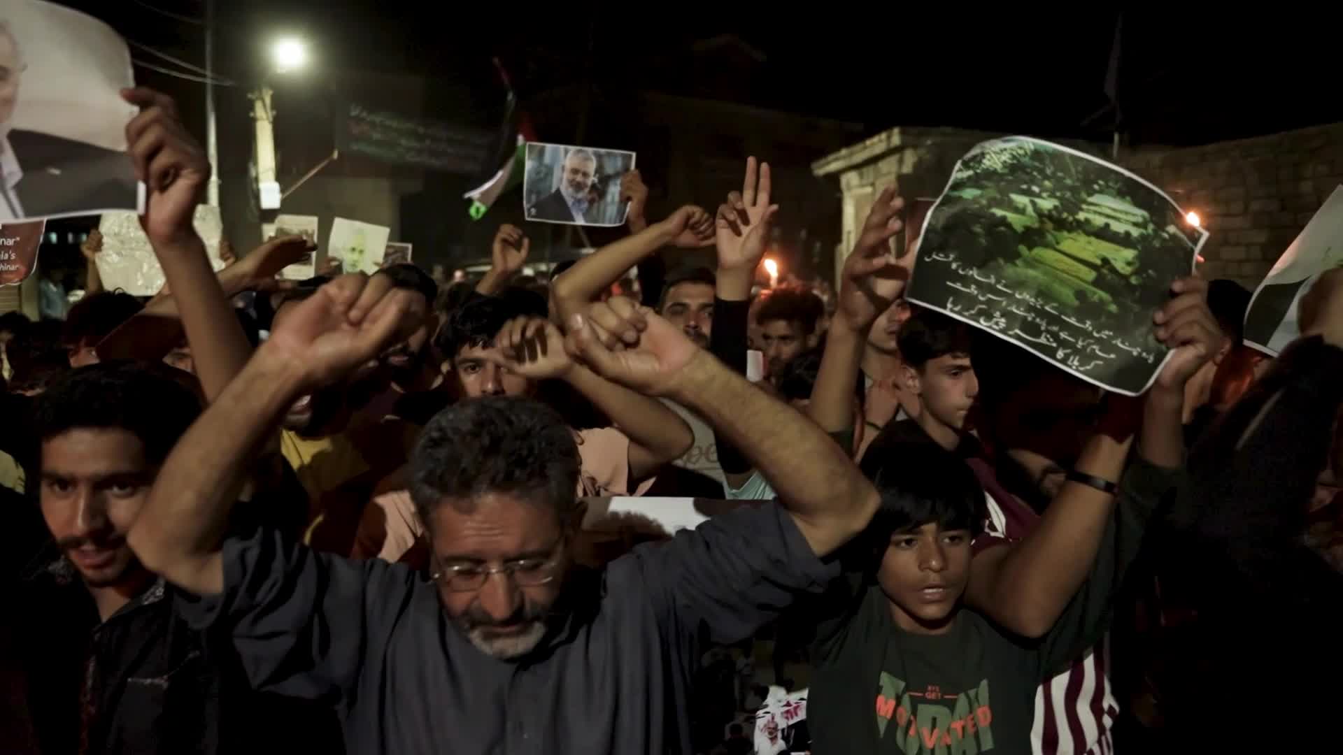 Protests Over Ismail Haniya's Assassination and Targeted Killings in Parachinar's Shia Community in Srinagar, India - 02 Aug 2024