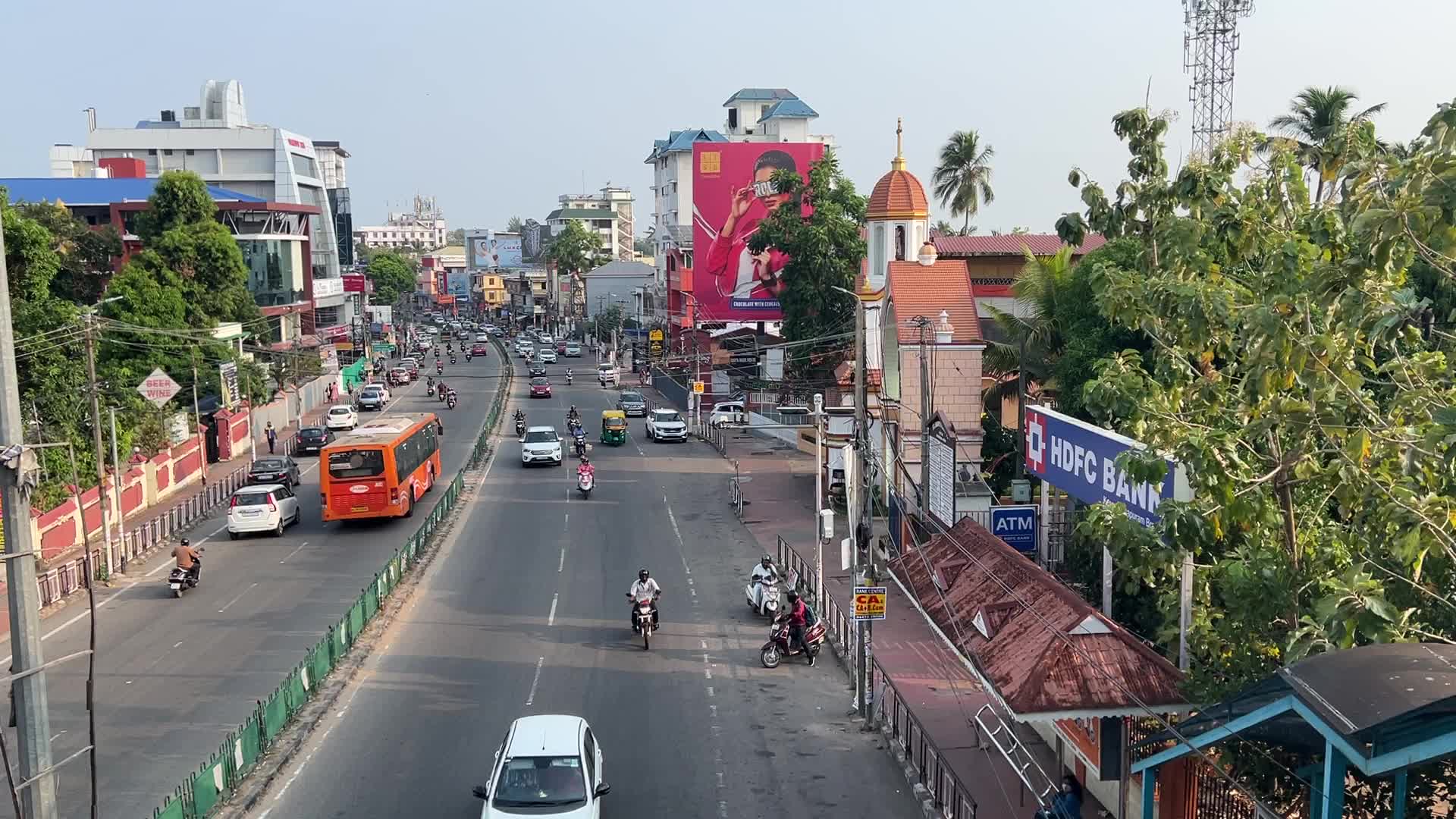 Traffic in Thiruvananthapuram, Kerala, India
