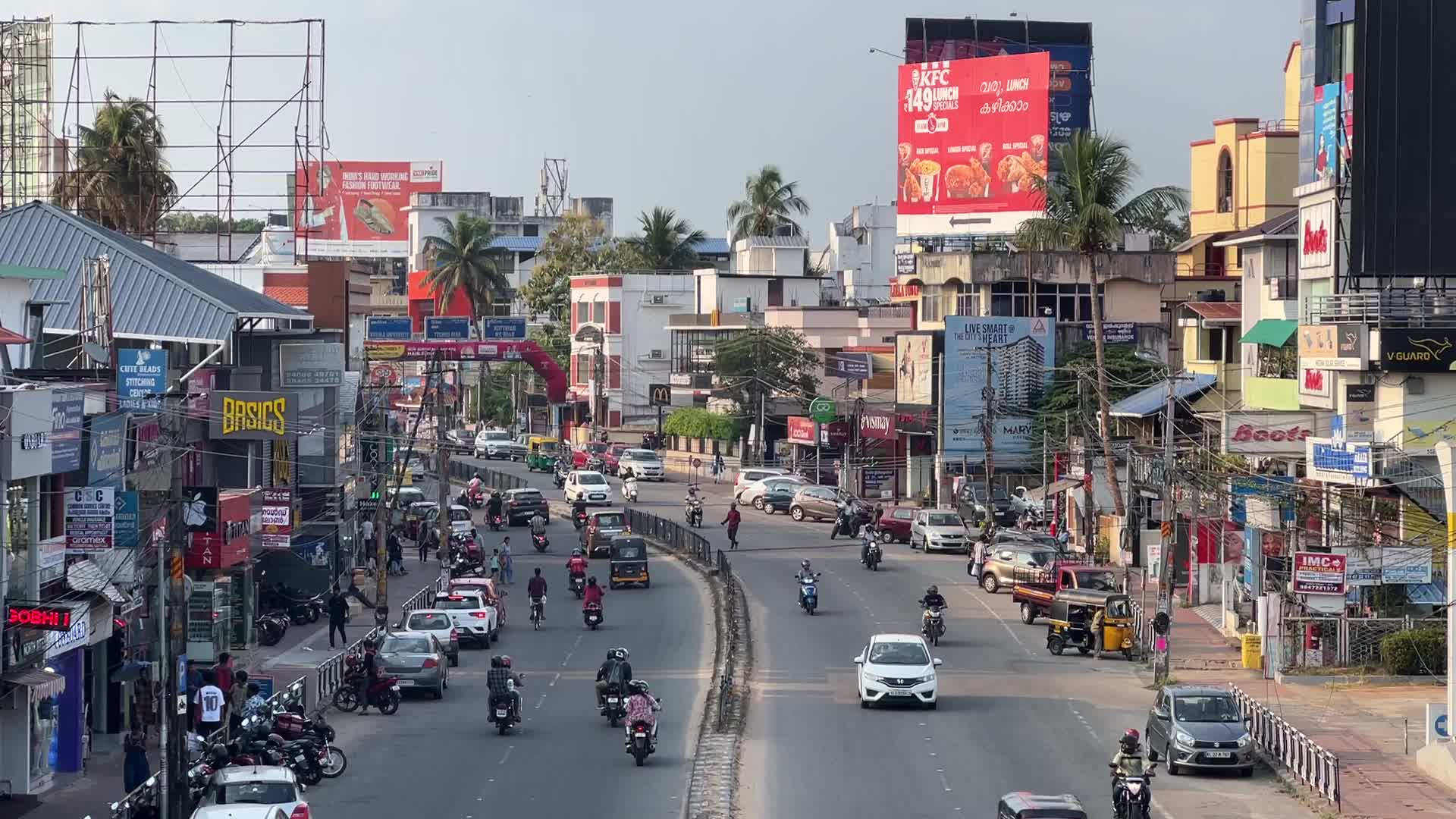 Traffic in Thiruvananthapuram, Kerala, India