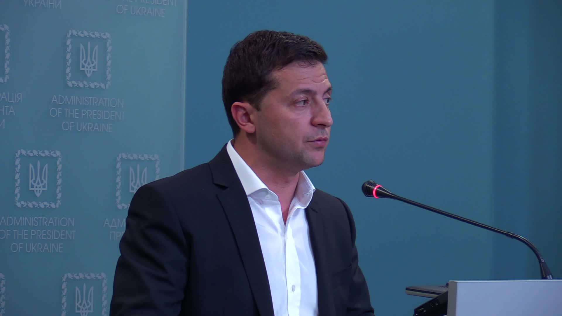 Ukrainian President Volodymyr Zelensky press-conference in Kiev