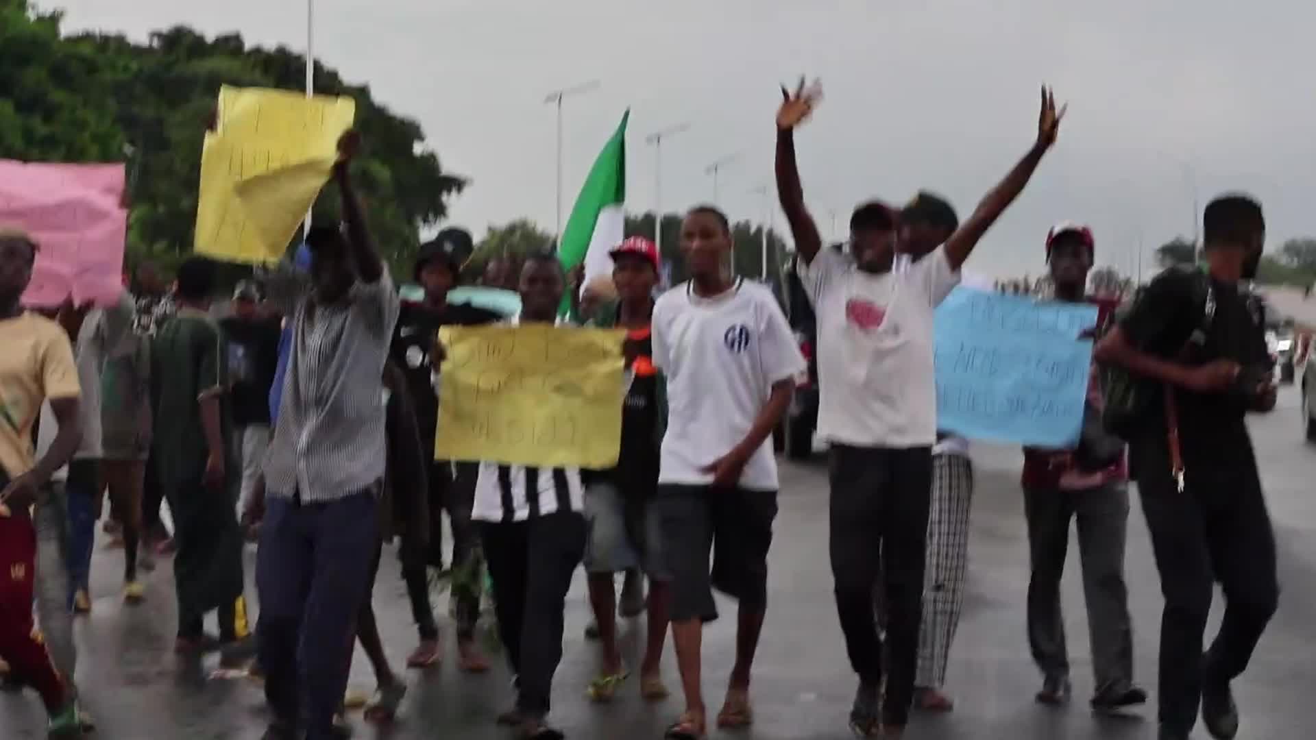 Protesters took to the street in Abuja, Nigeria's capital
