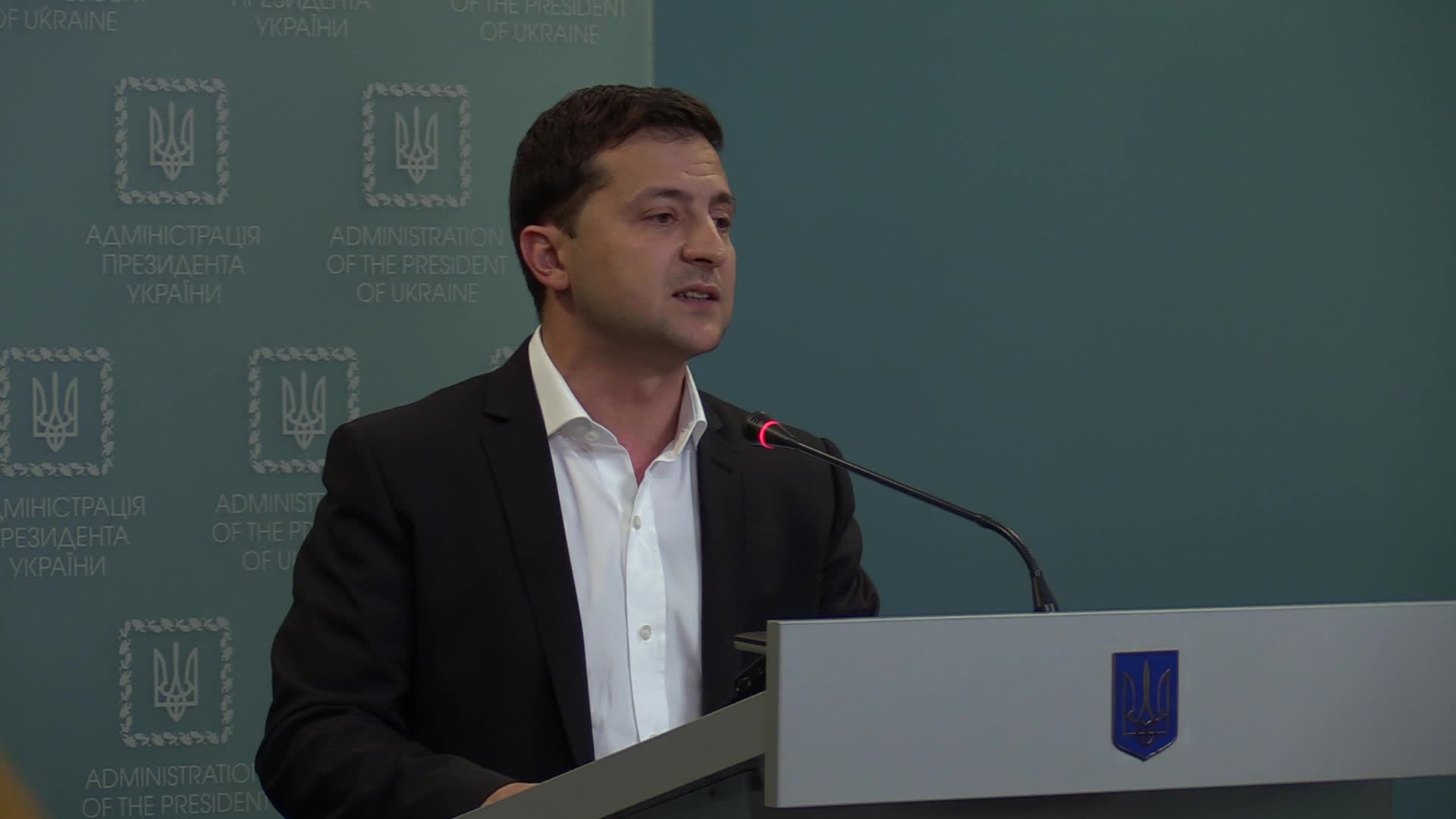 Ukrainian President Volodymyr Zelensky press-conference in Kiev