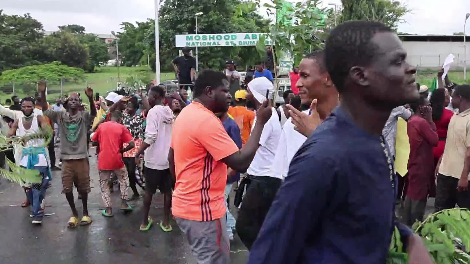 Protesters took to the street in Abuja, Nigeria's capital