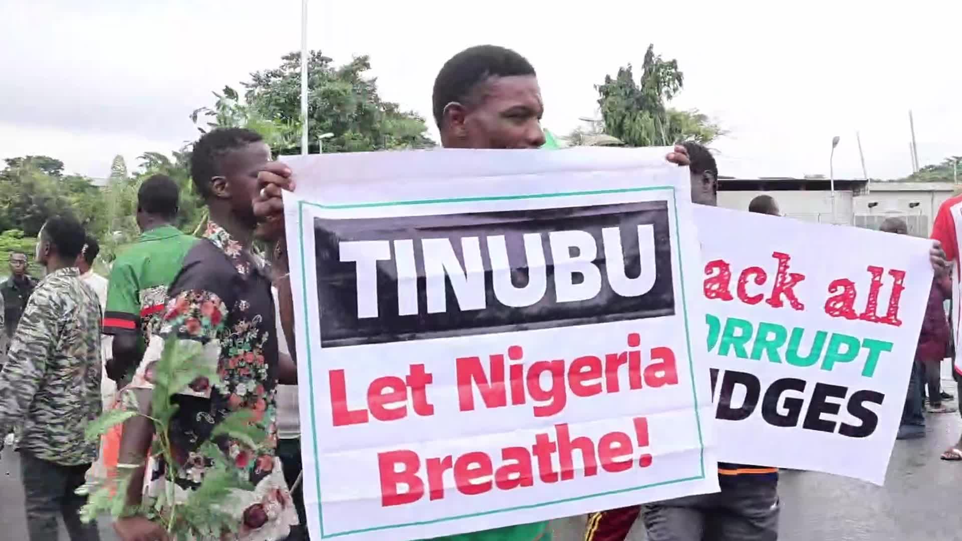 Protesters took to the street in Abuja, Nigeria's capital