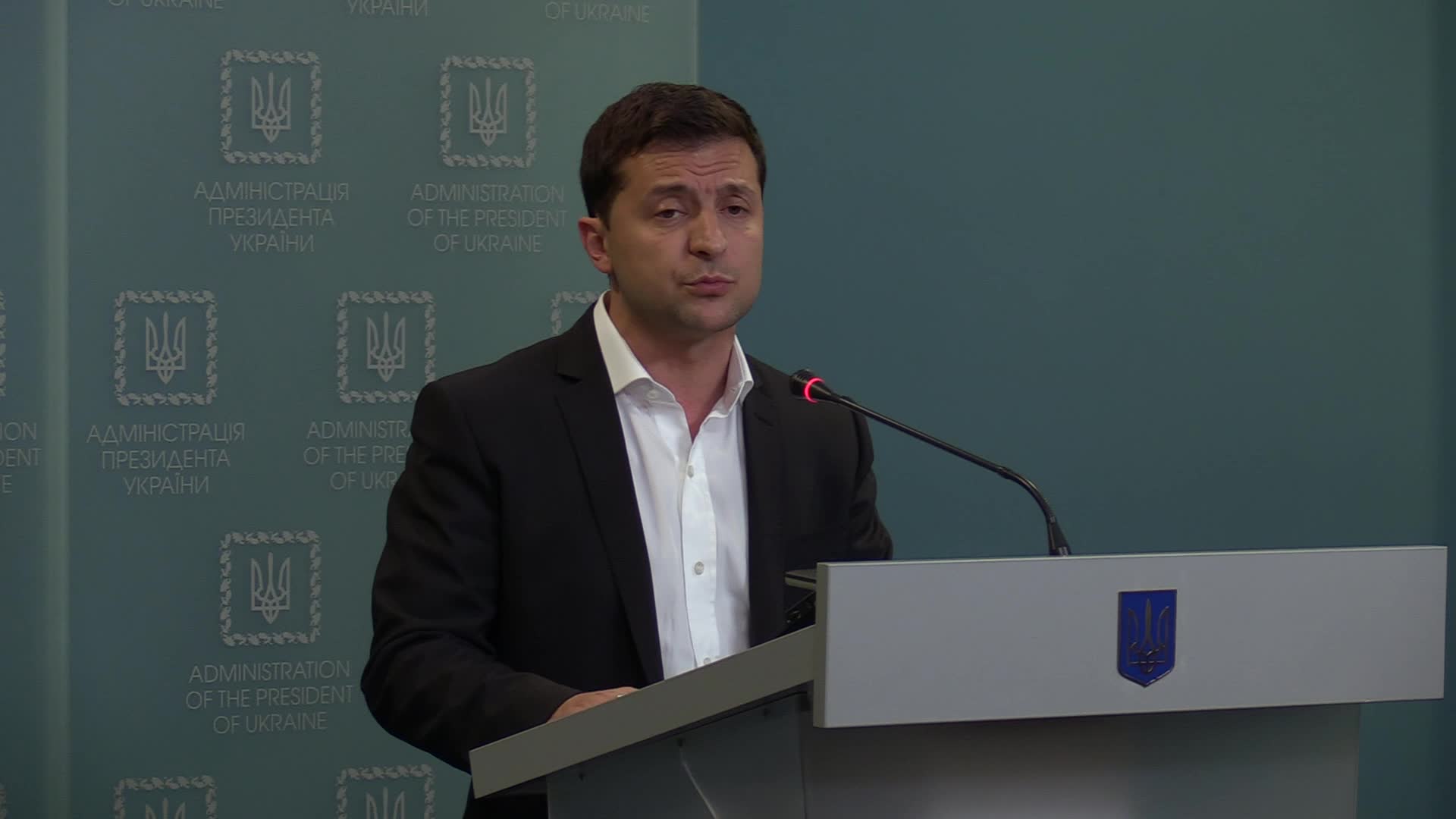 Ukrainian President Volodymyr Zelensky press-conference in Kiev