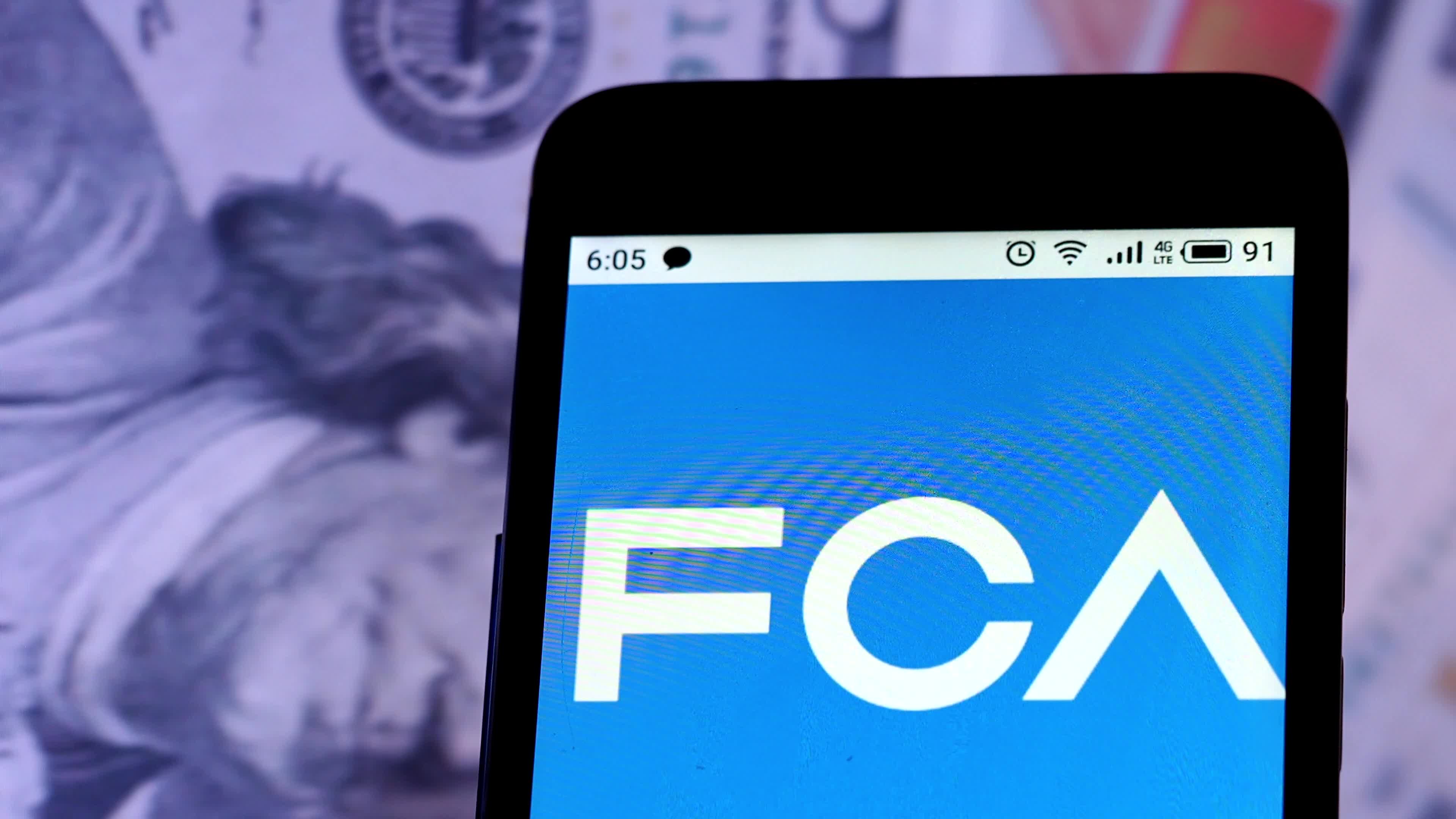 Video illustration the logo of Fiat Chrysler Automobiles